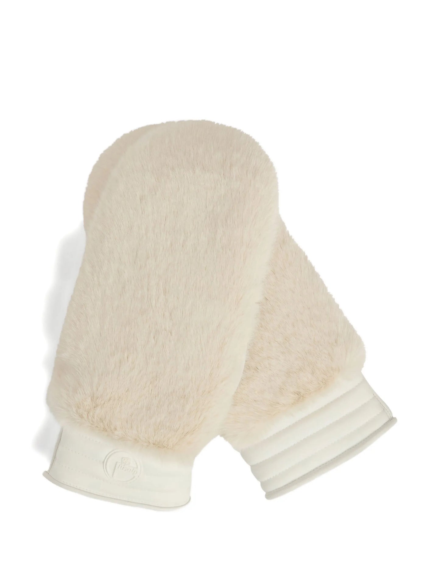 faux-fur ski gloves