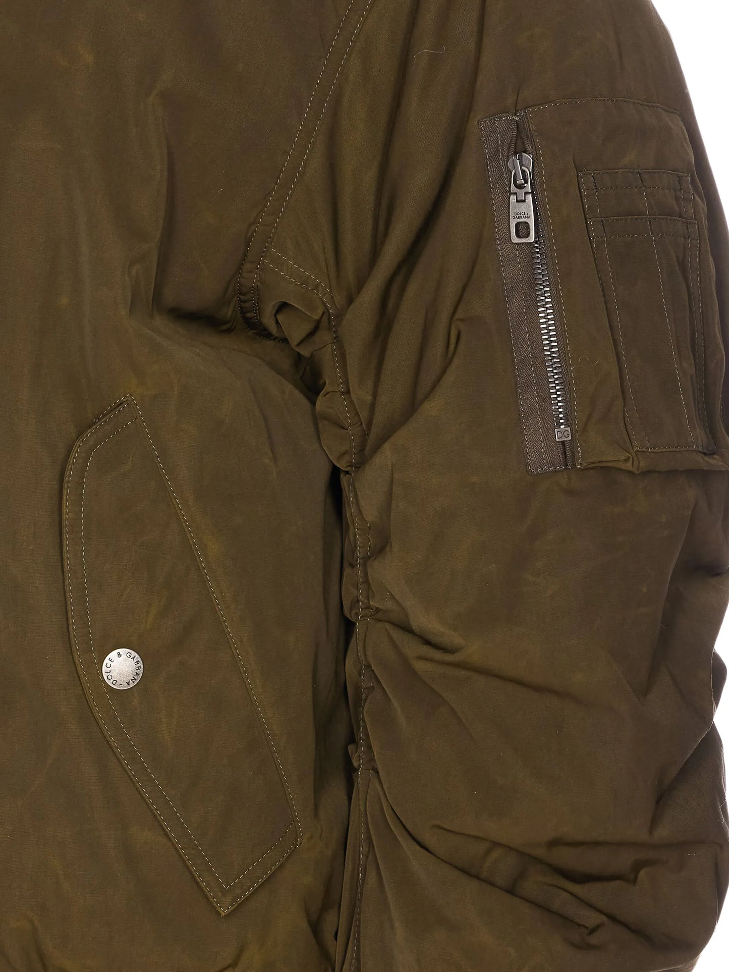 gathered-detail bomber jacket