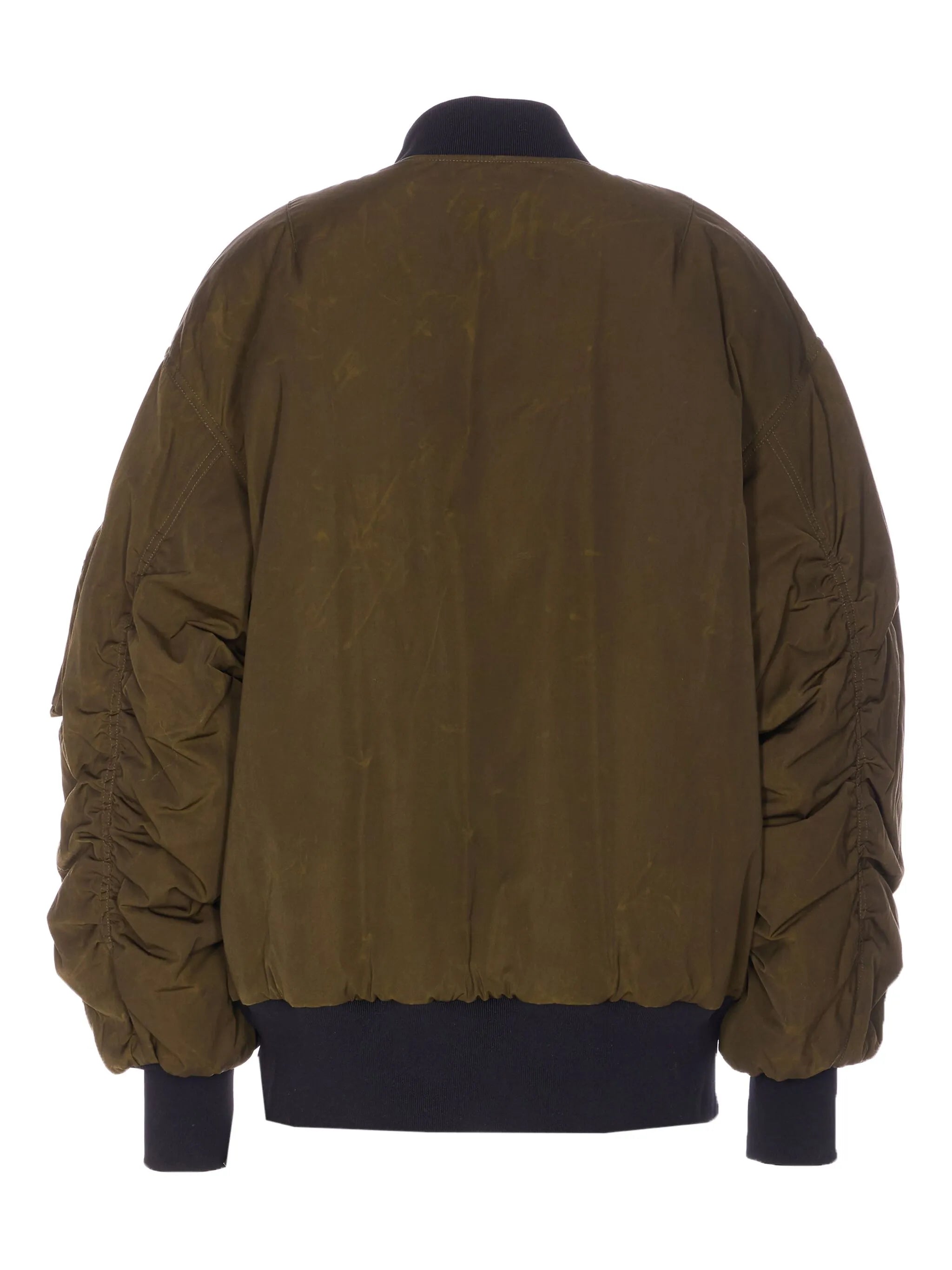 gathered-detail bomber jacket