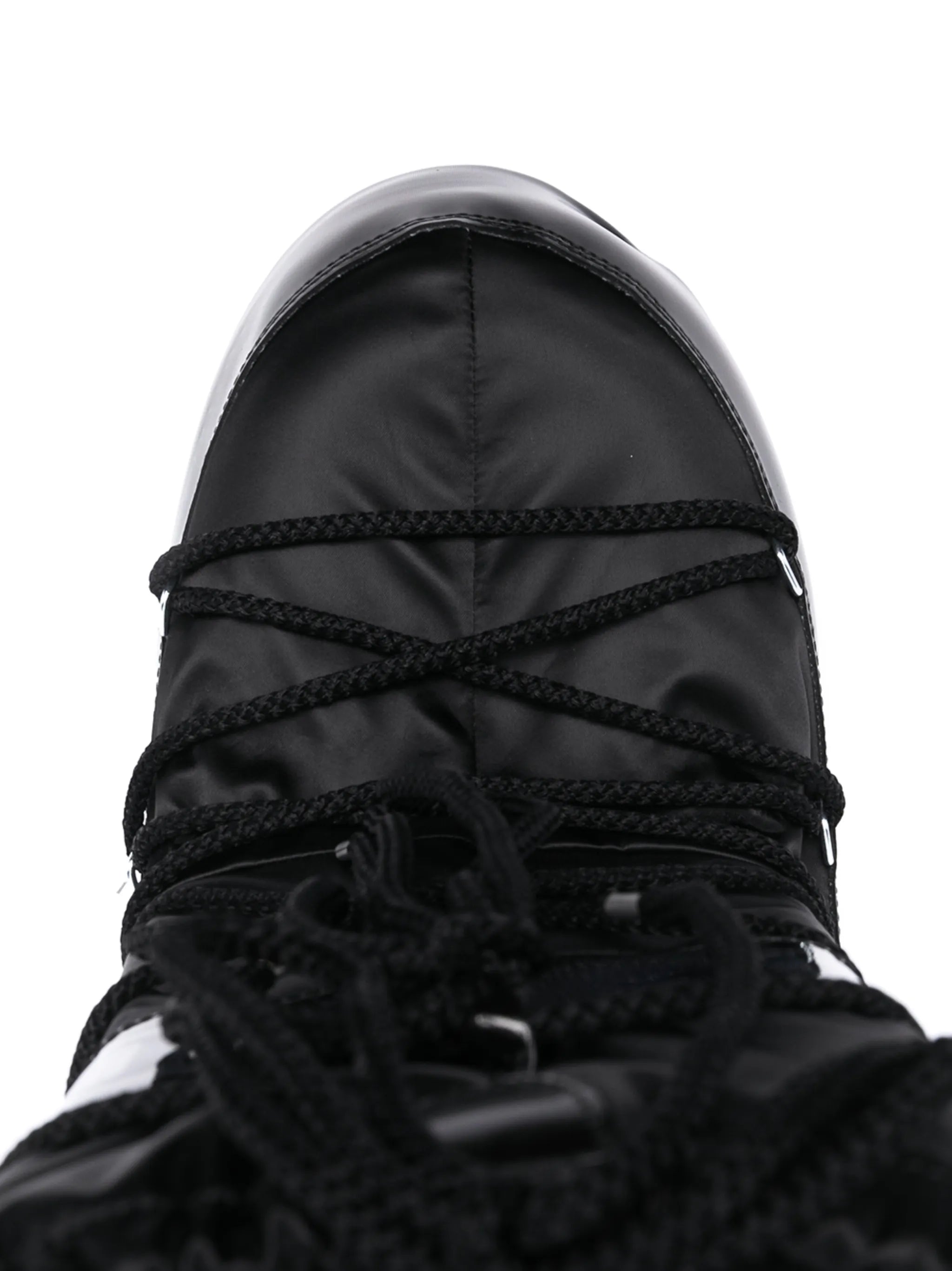Icon Glance black satin boots