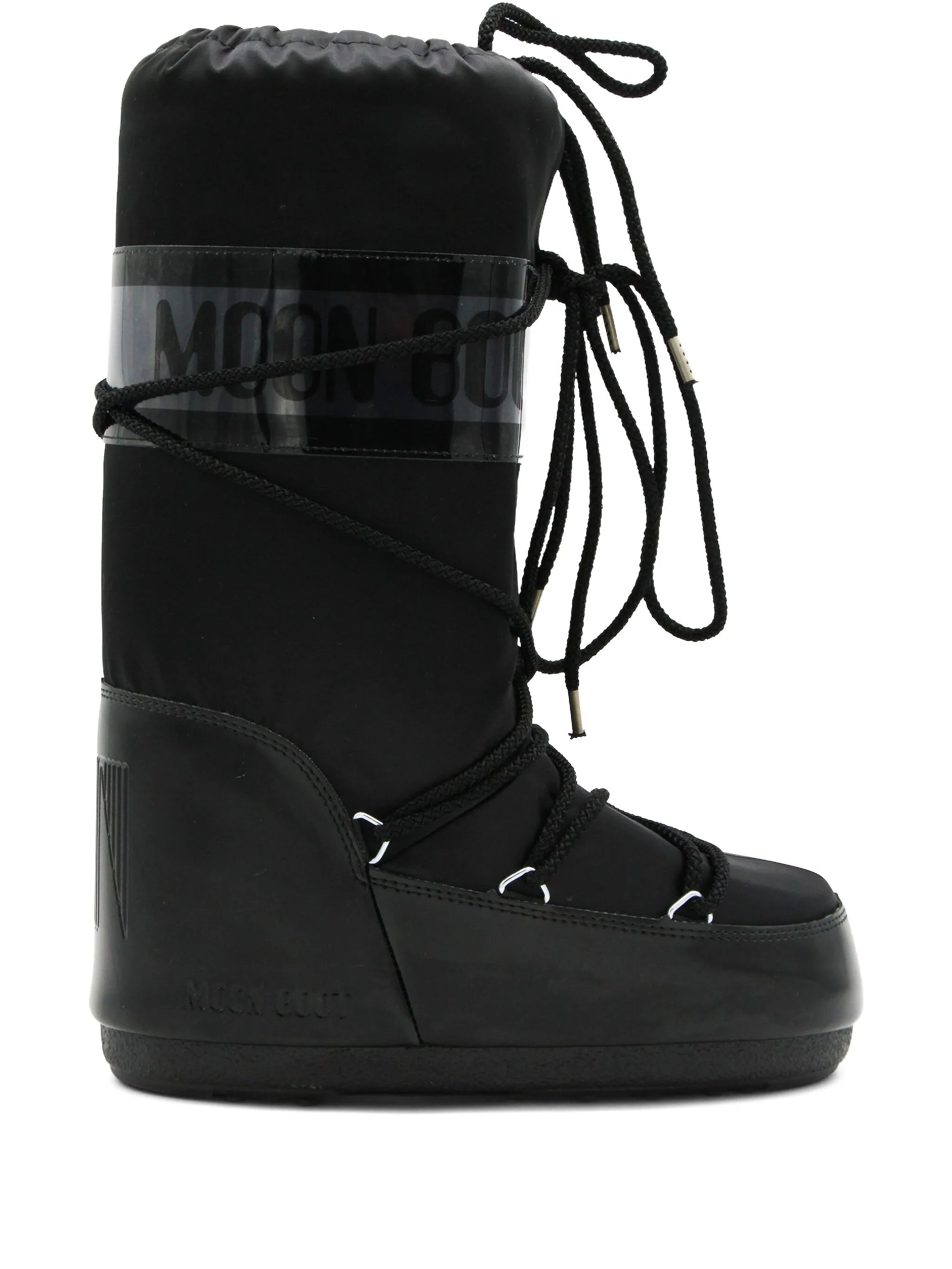 Icon Glance black satin boots