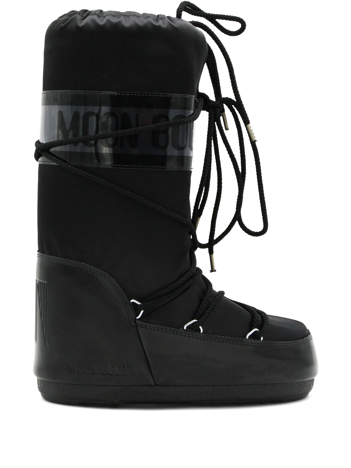 Icon Glance black satin boots