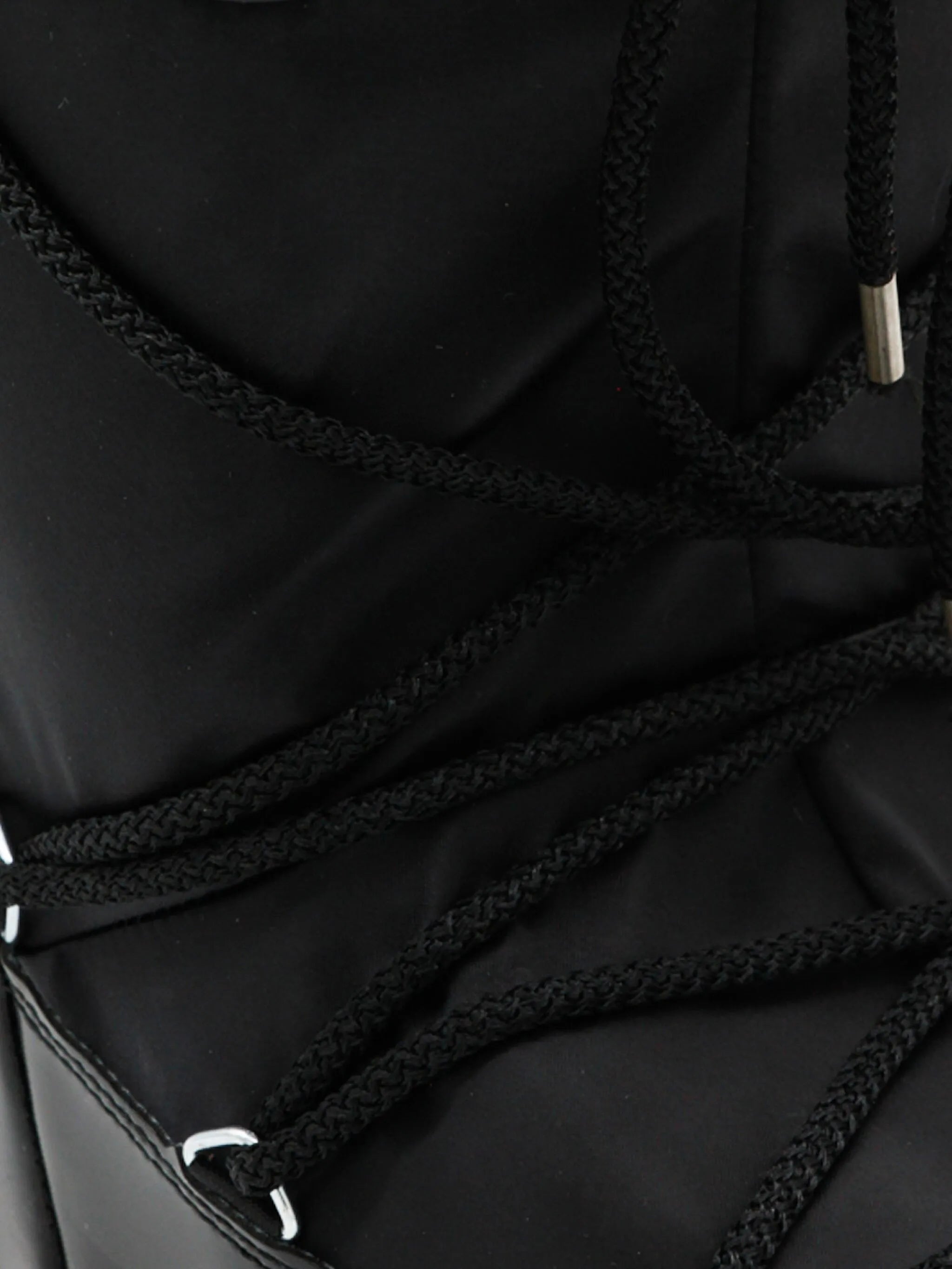 Icon Glance black satin boots