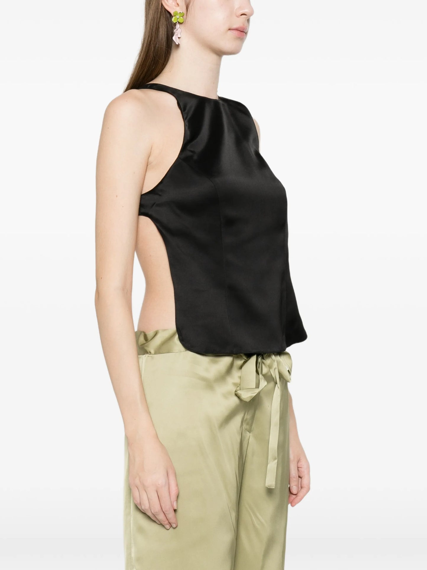 backless button top