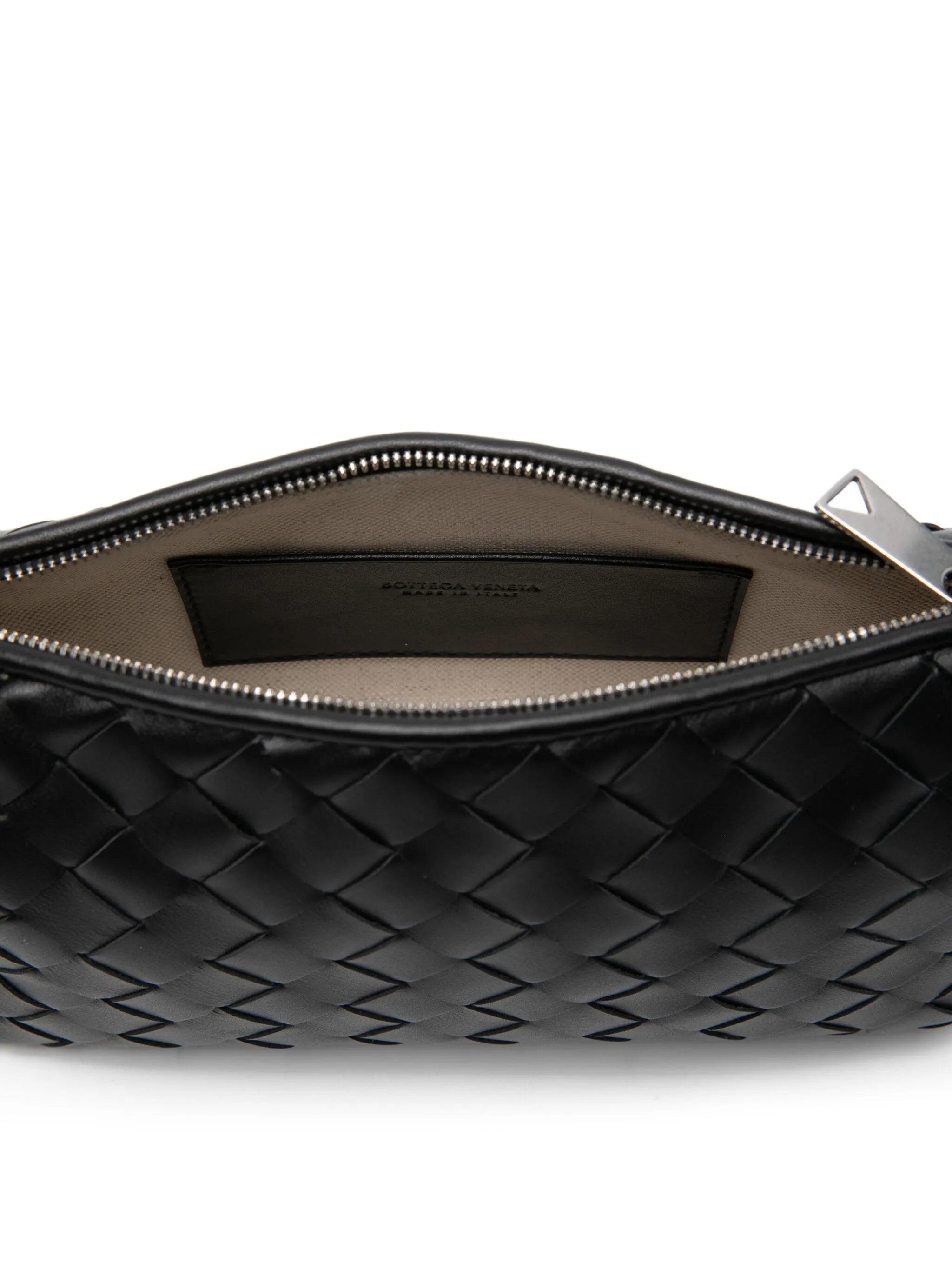 intrecciato strap belt bag