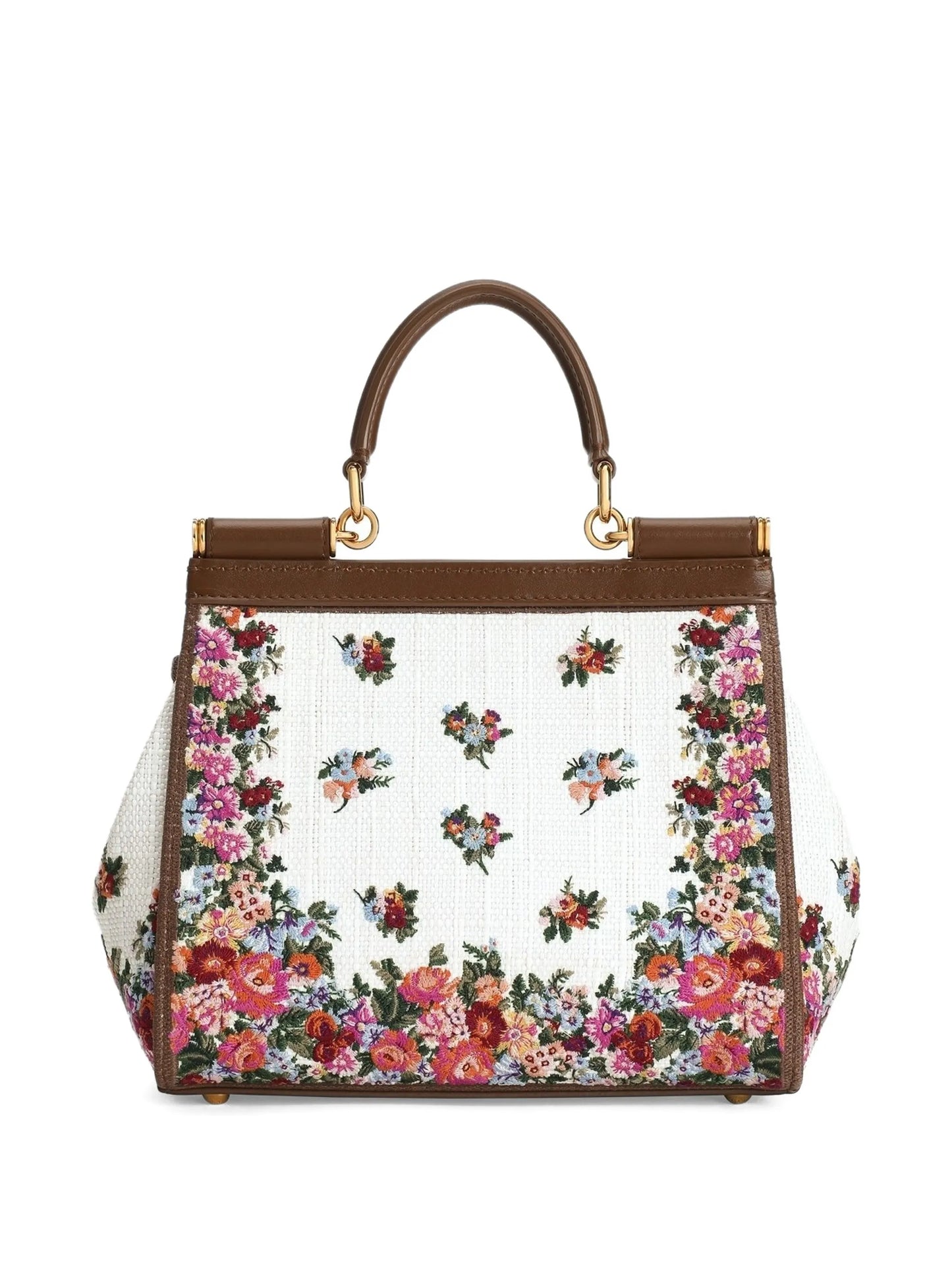 floral-print tote bag