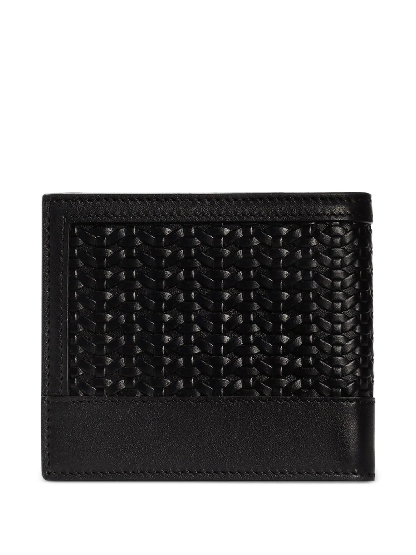 Woven plongé calfskin wallet
