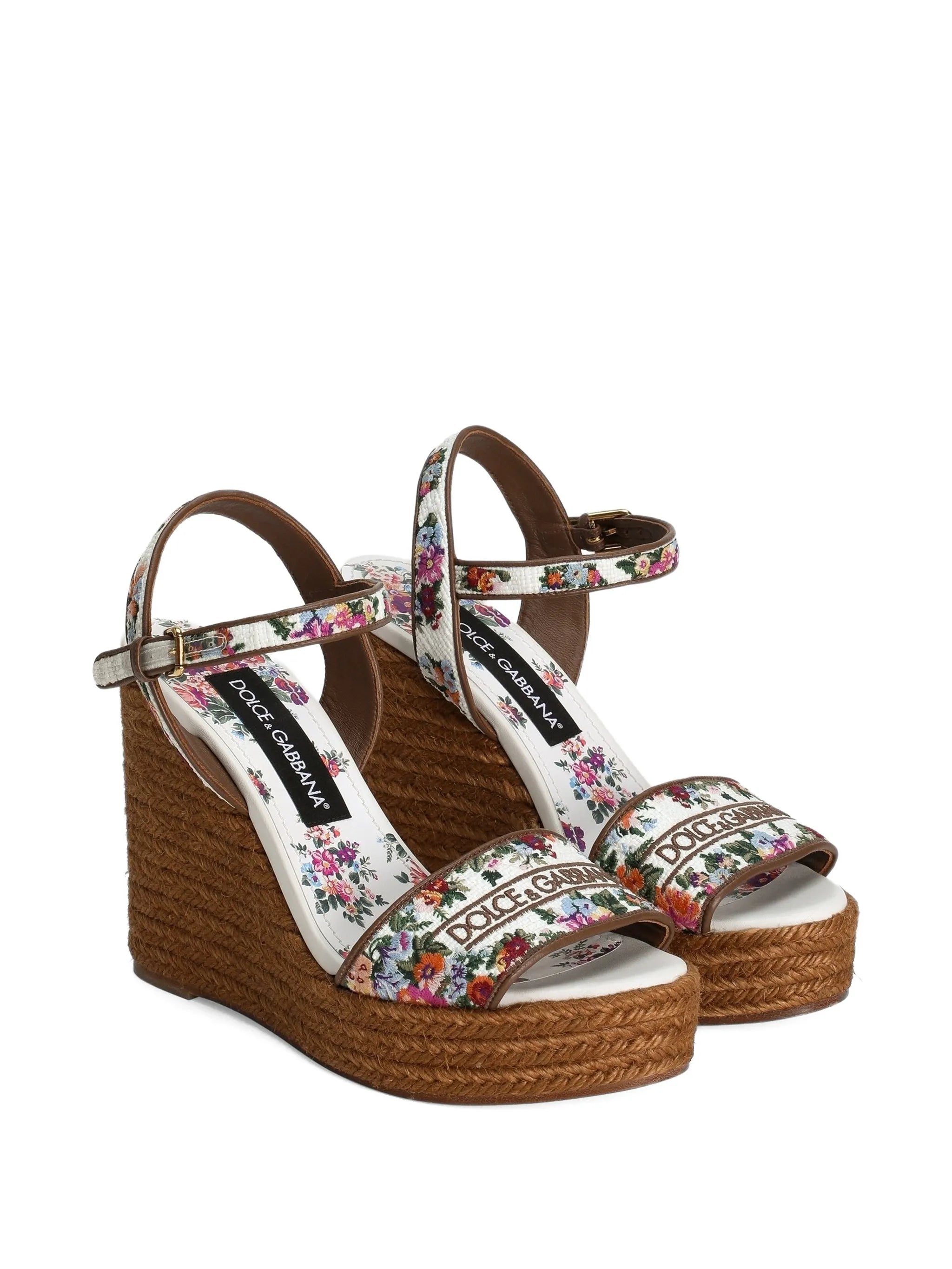 nappa leather weDGe sandals
