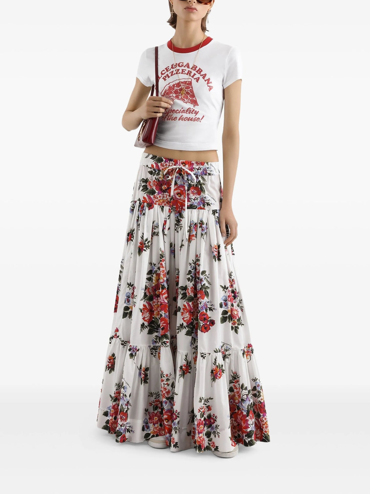 floral drawstring skirt