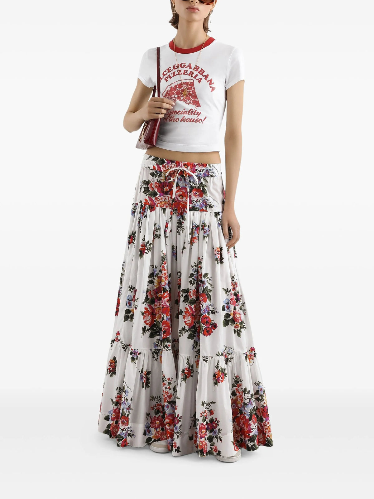 floral drawstring skirt