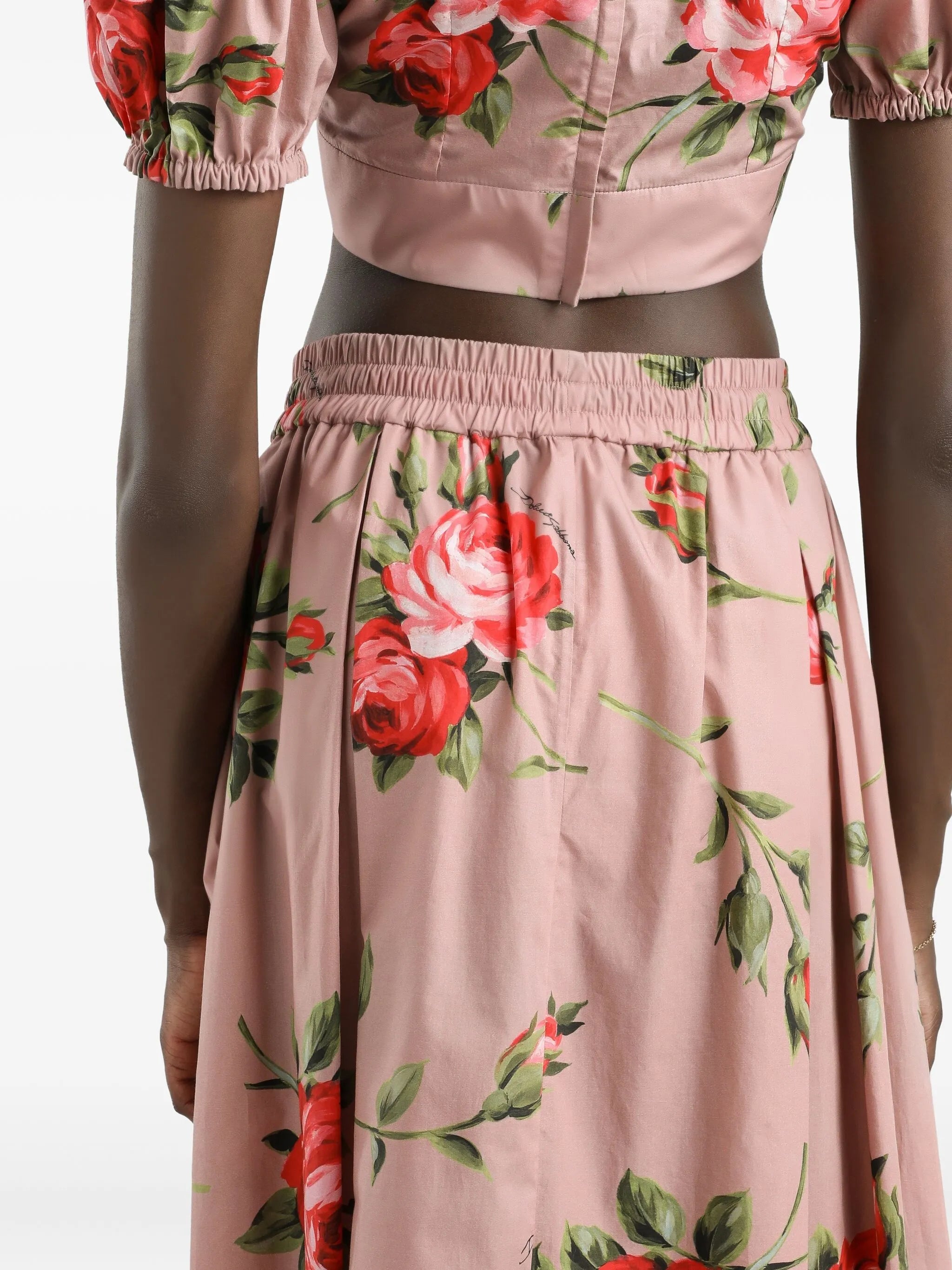 floral print drawstring skirt