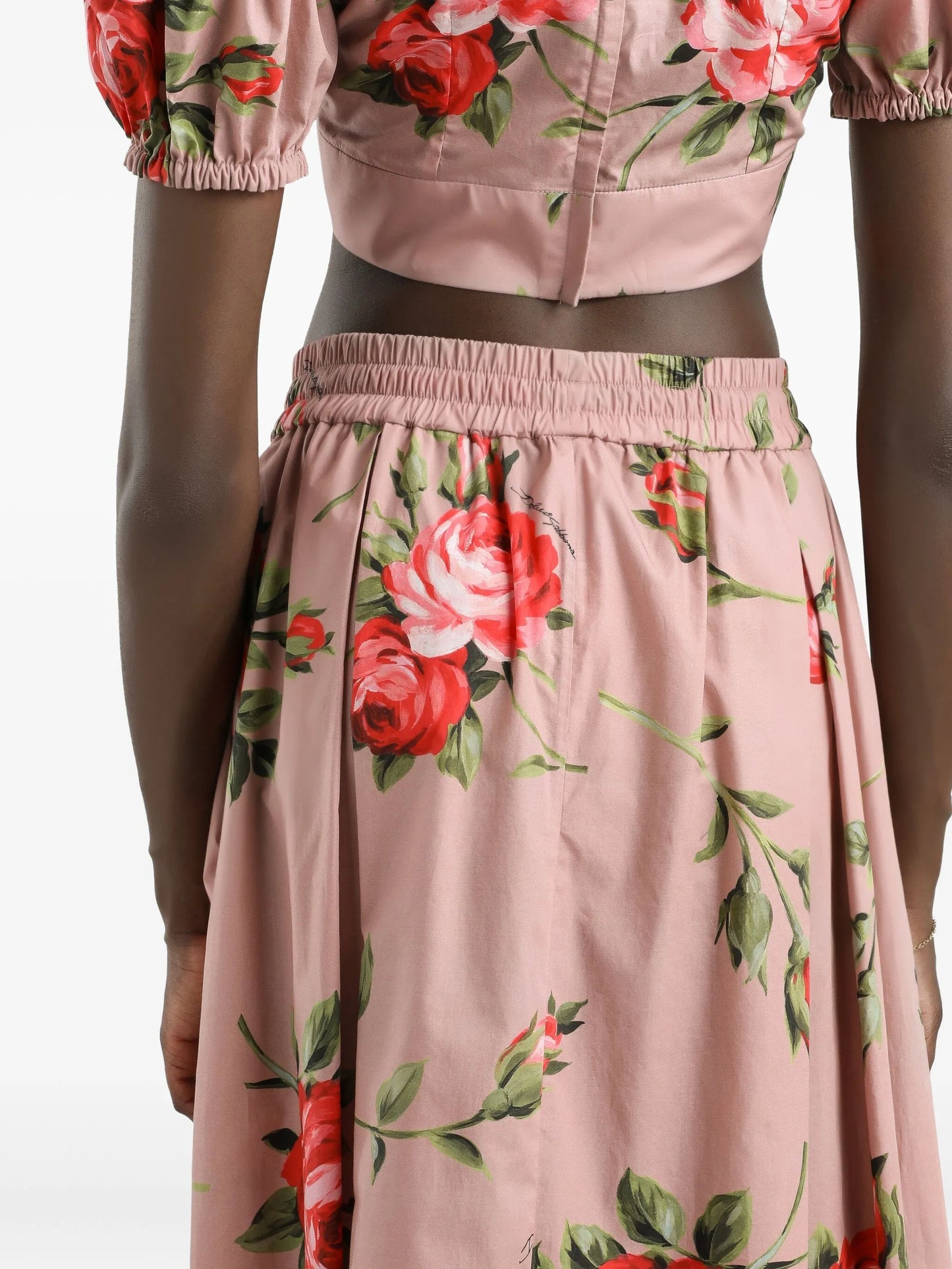 floral print drawstring skirt