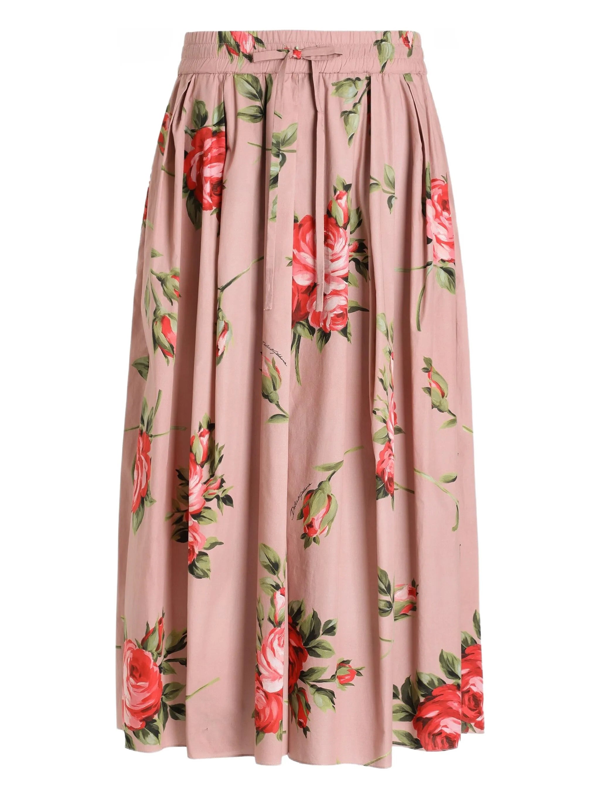 floral print drawstring skirt