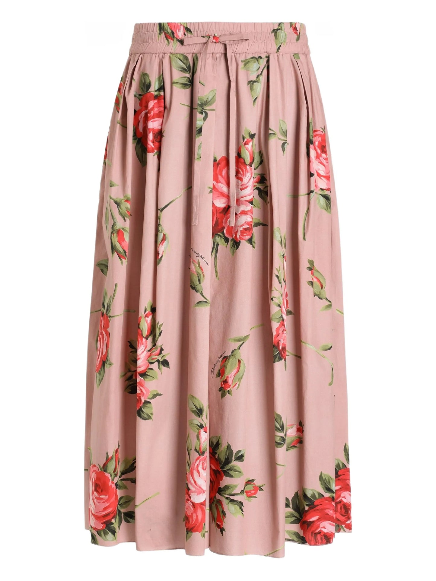 floral print drawstring skirt