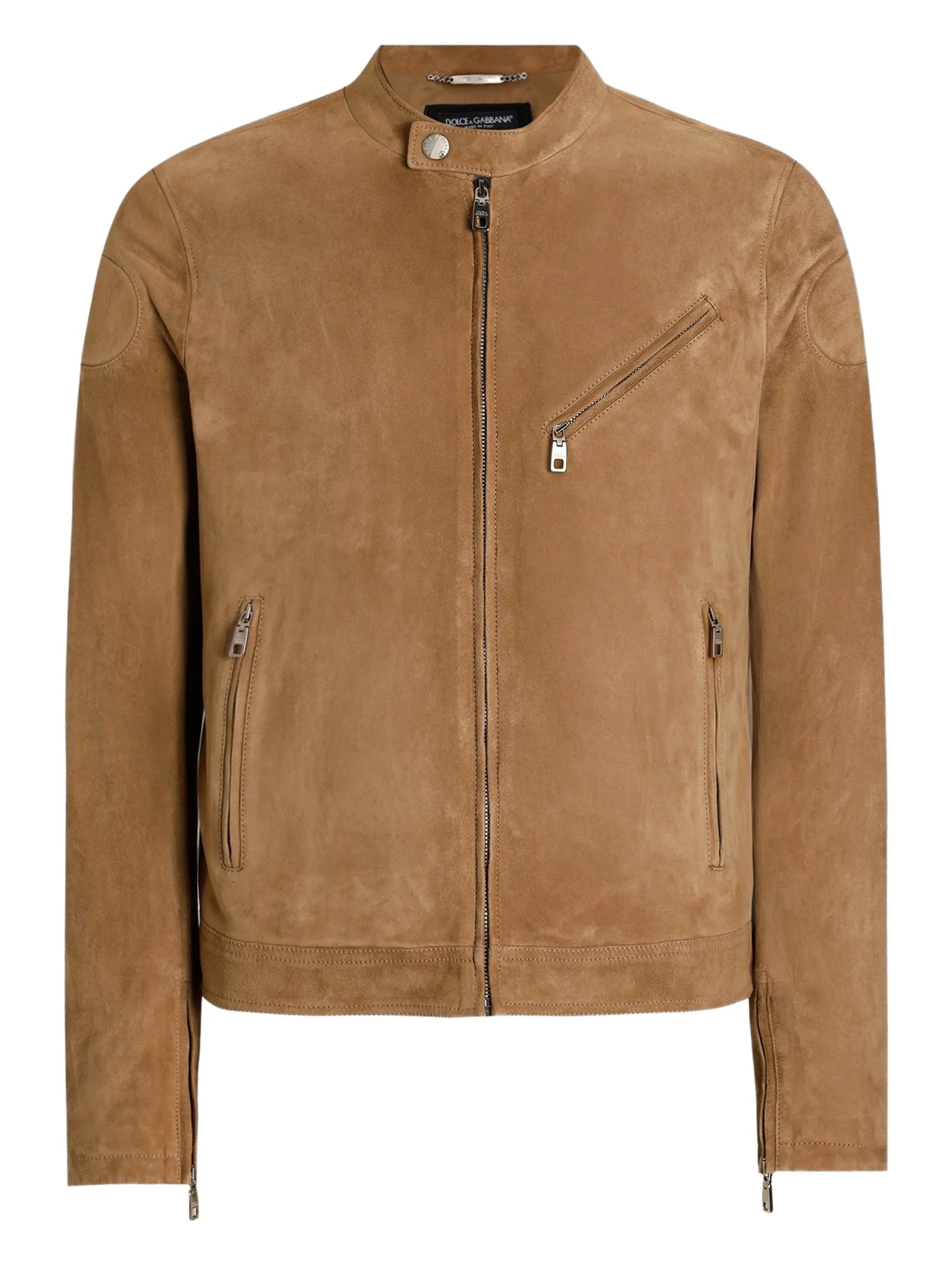 zip suede jacket