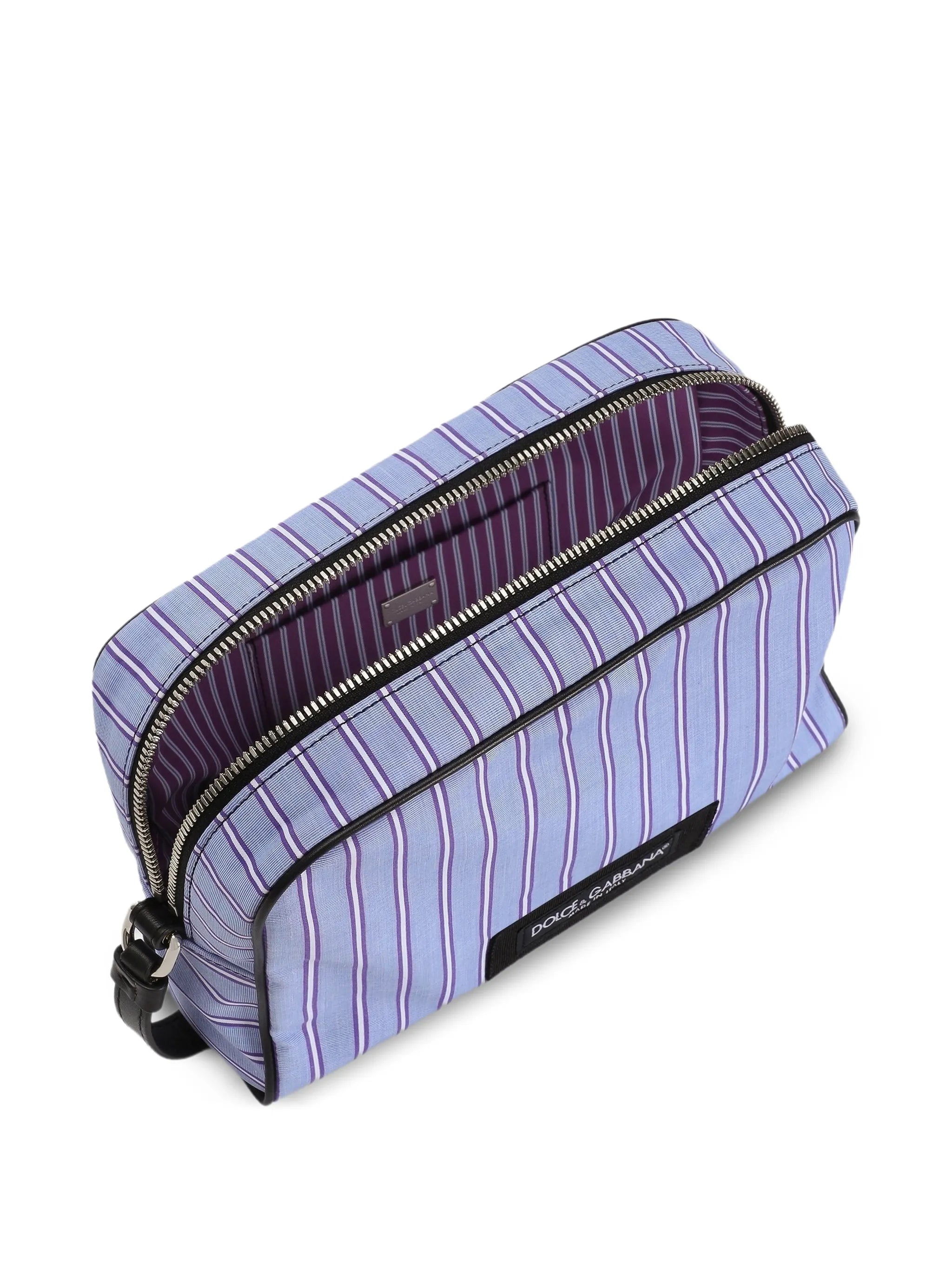 striped top-handle tote bag
