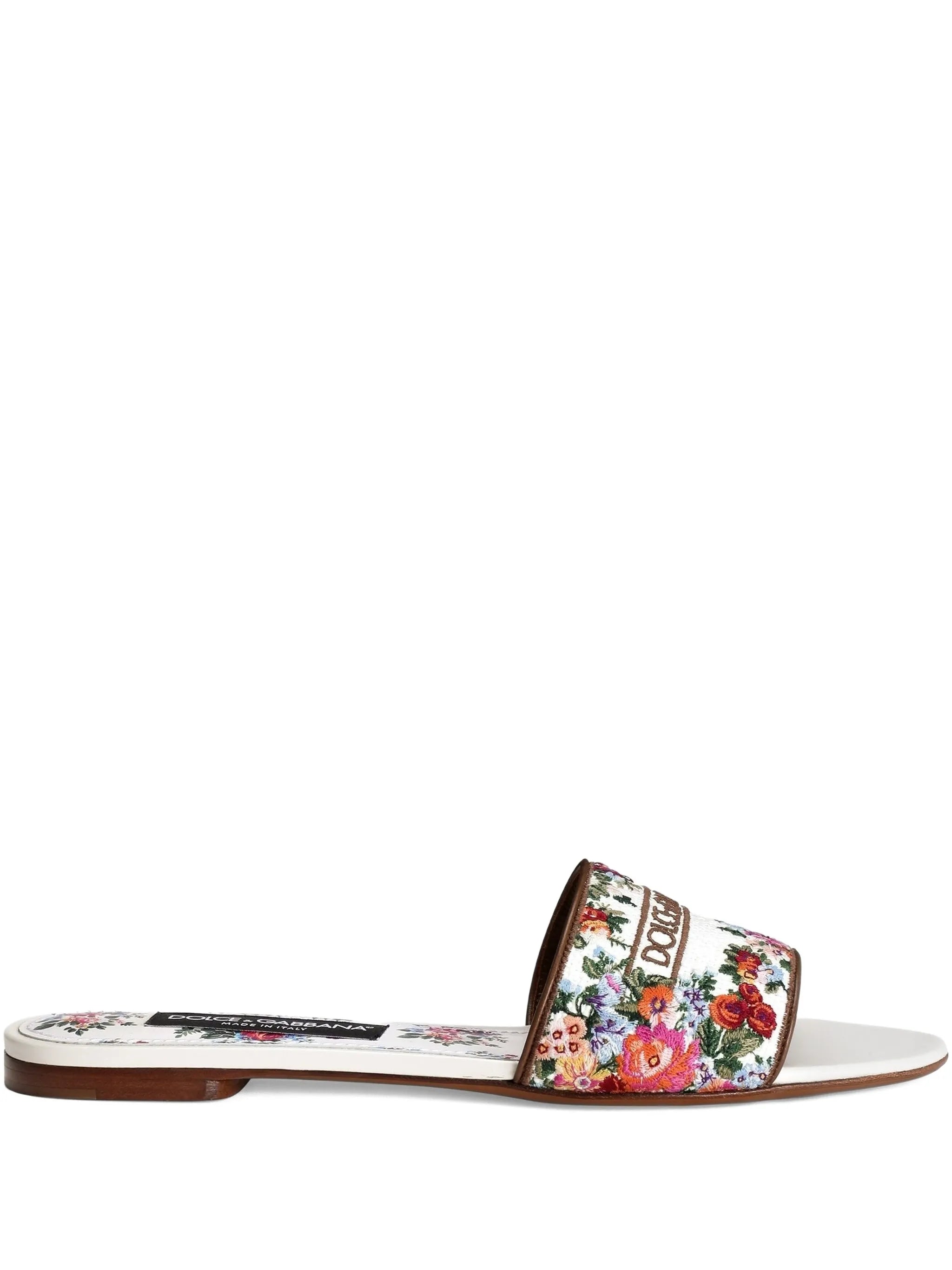 floral-detail sandals