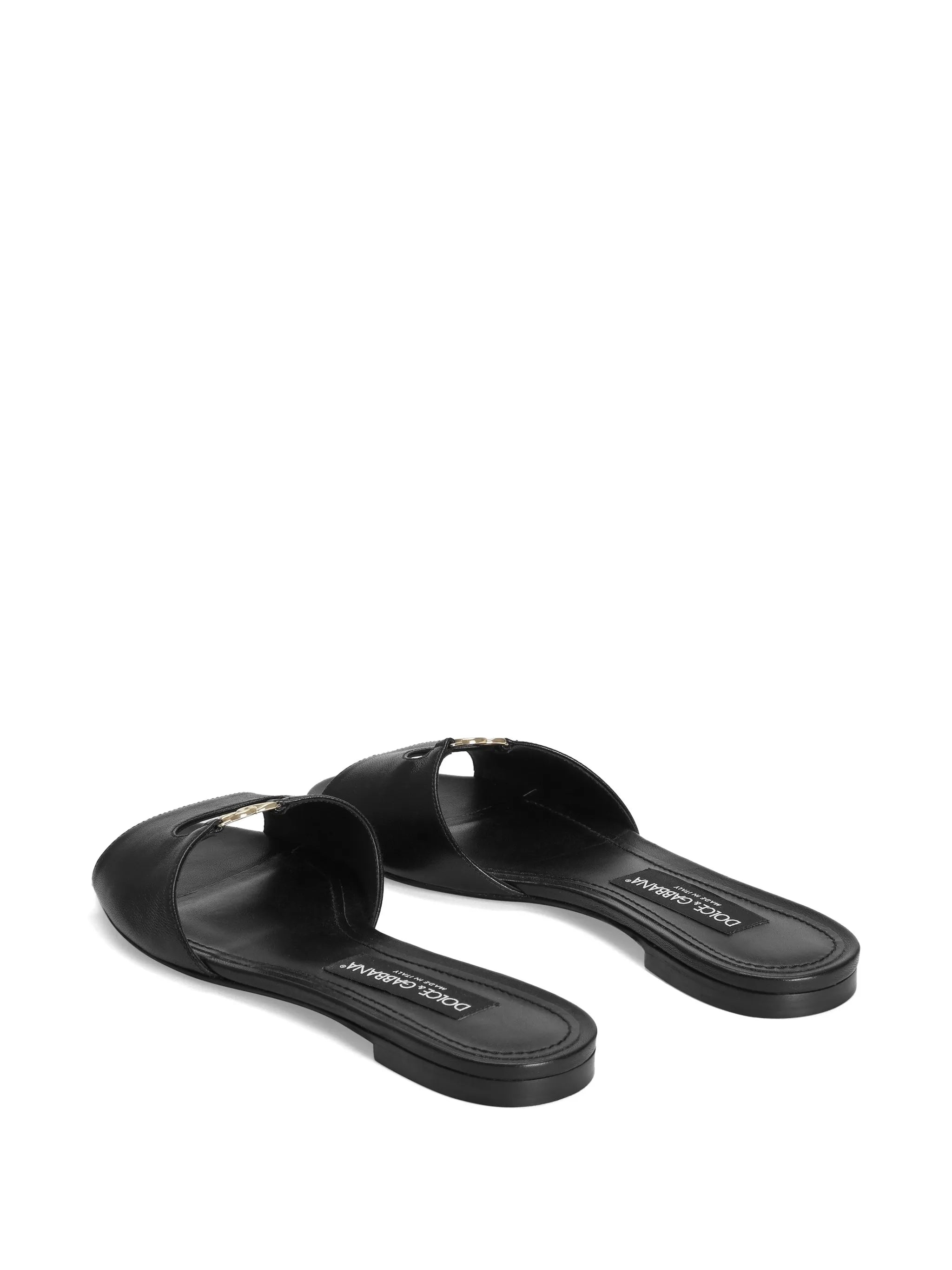 silk nappa leather flat slippers
