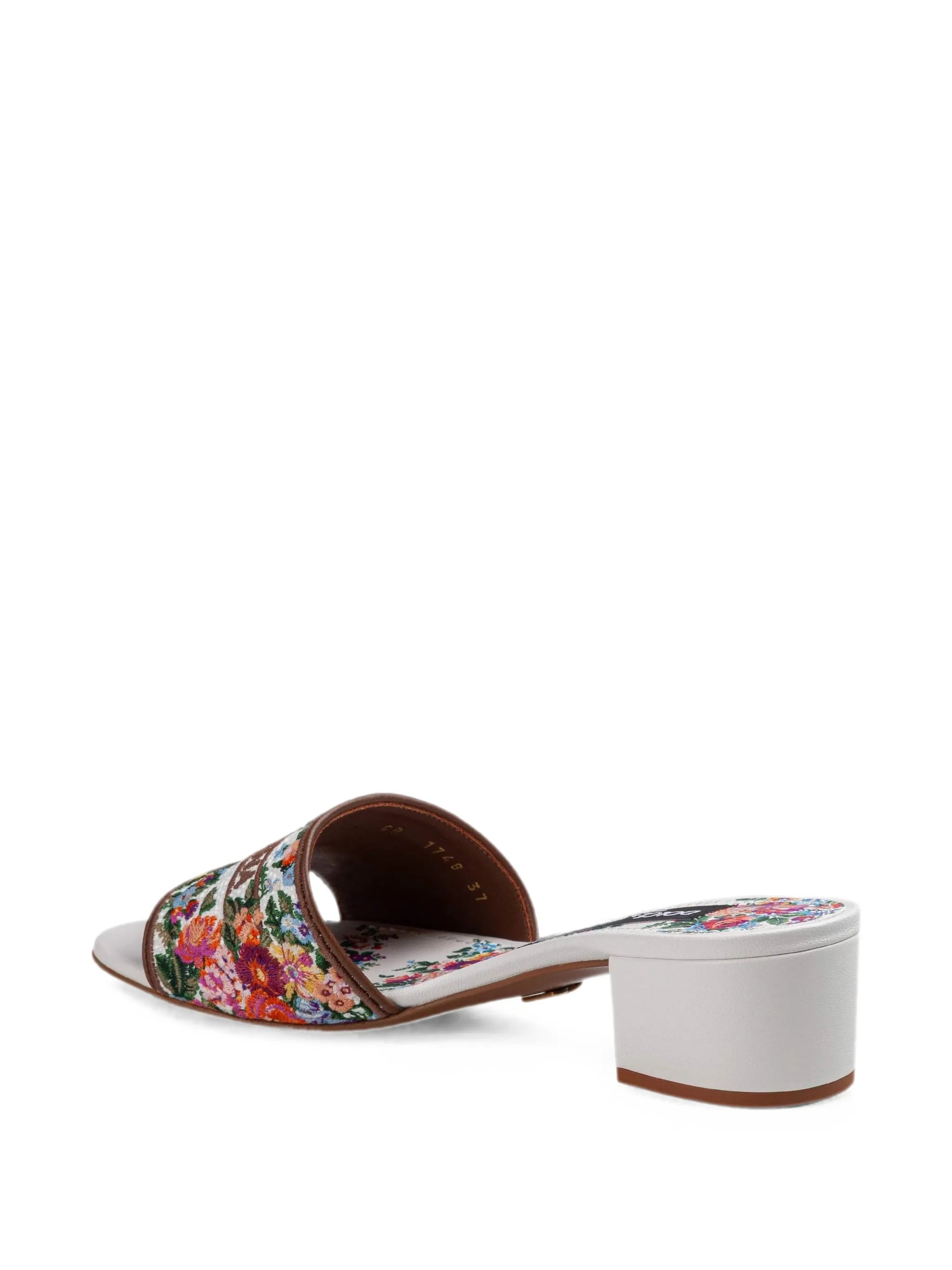 nappa leather mules with embroidery