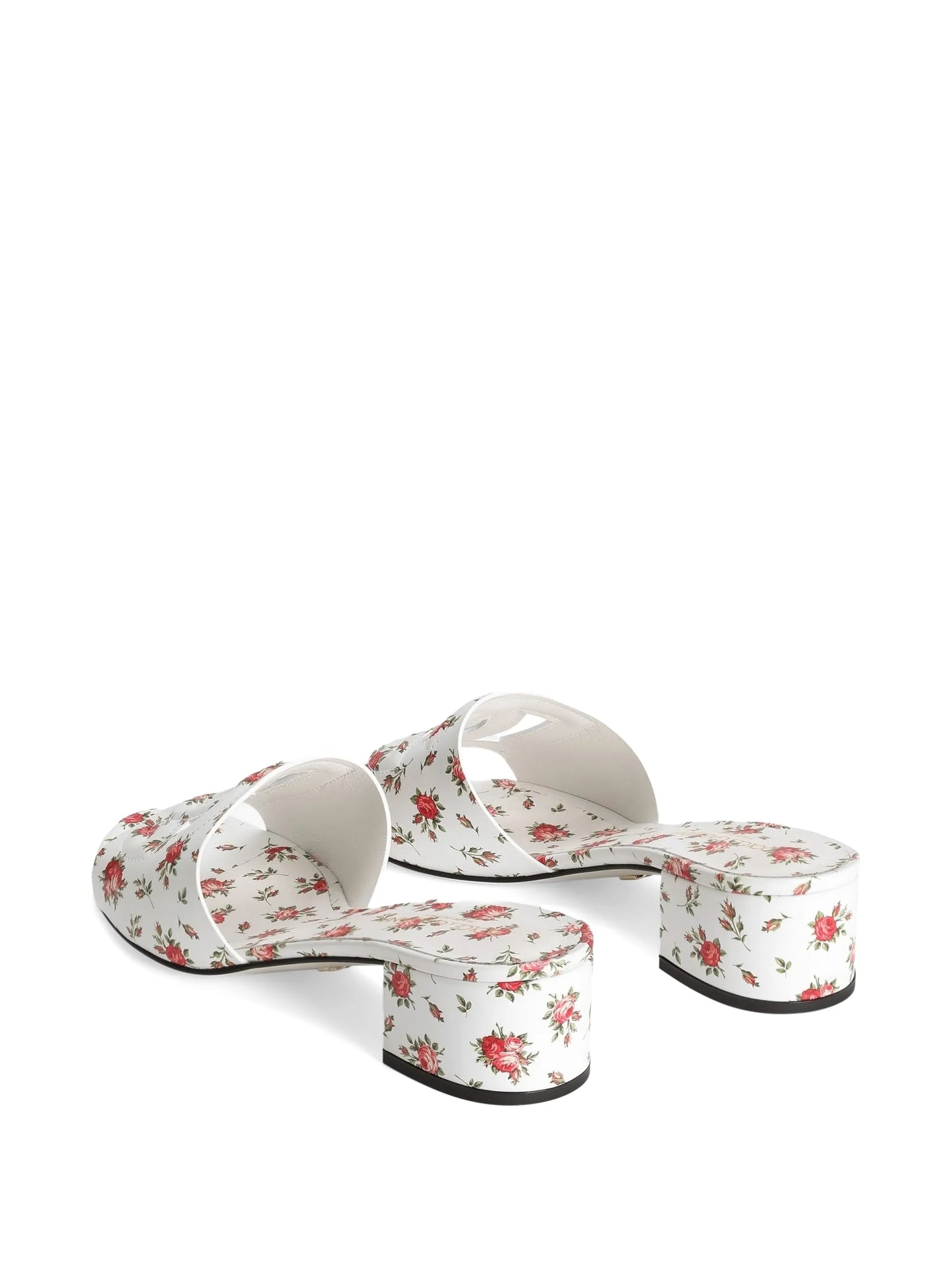 floral-detail cutout sandals