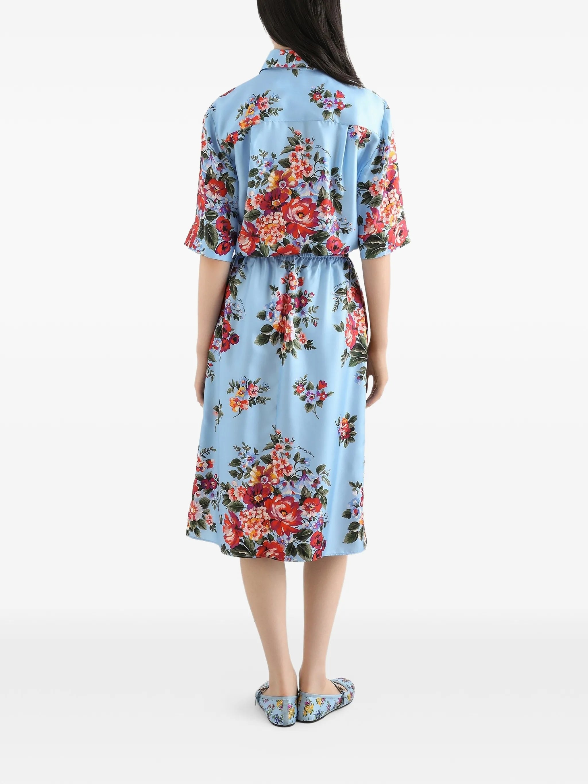 floral-print shirt