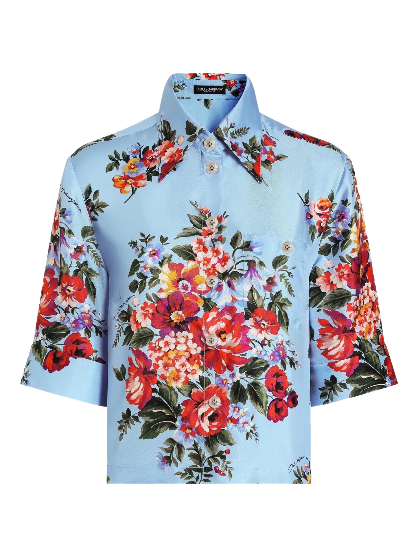 floral-print shirt