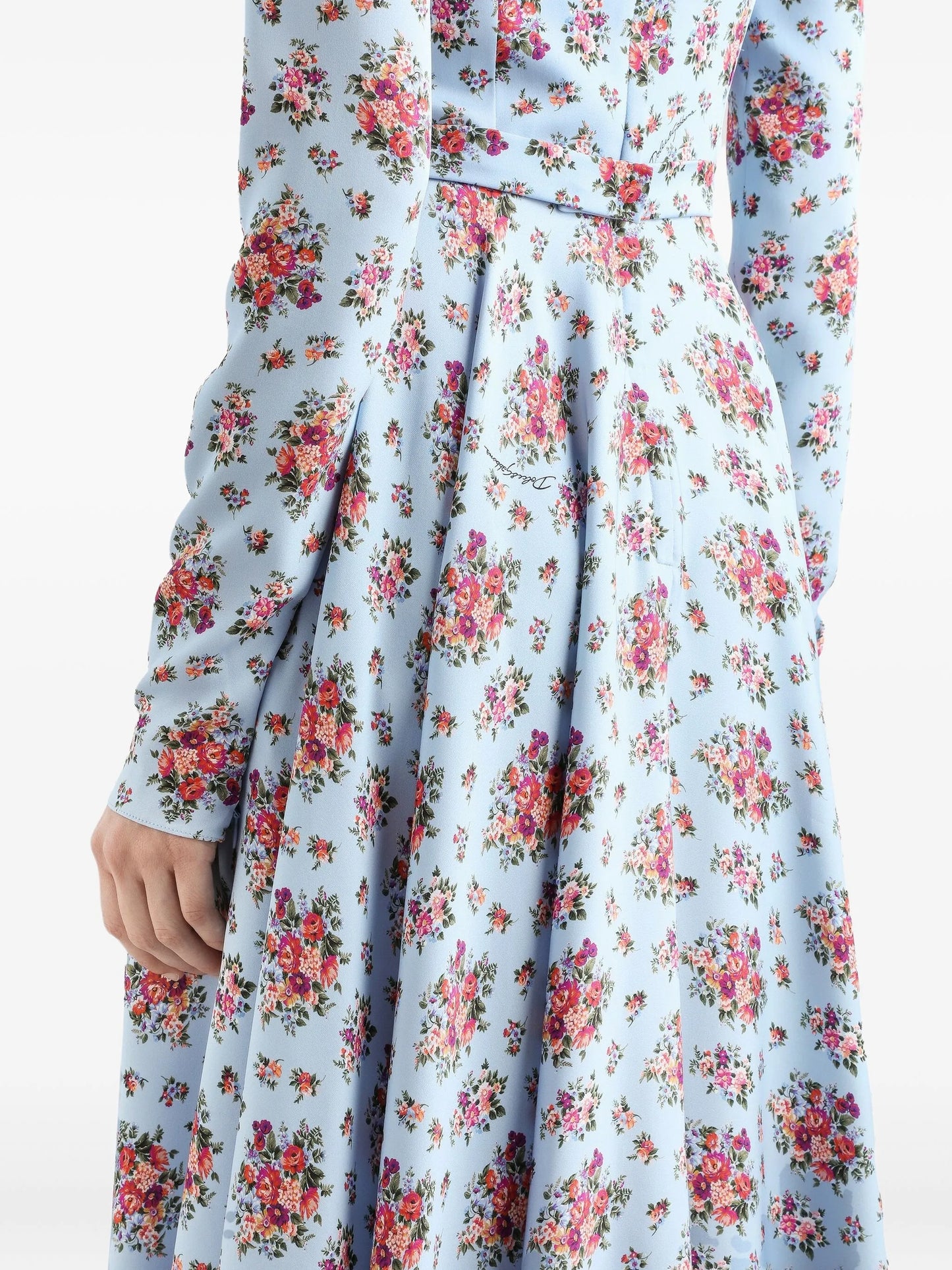 long-sleeve floral dress