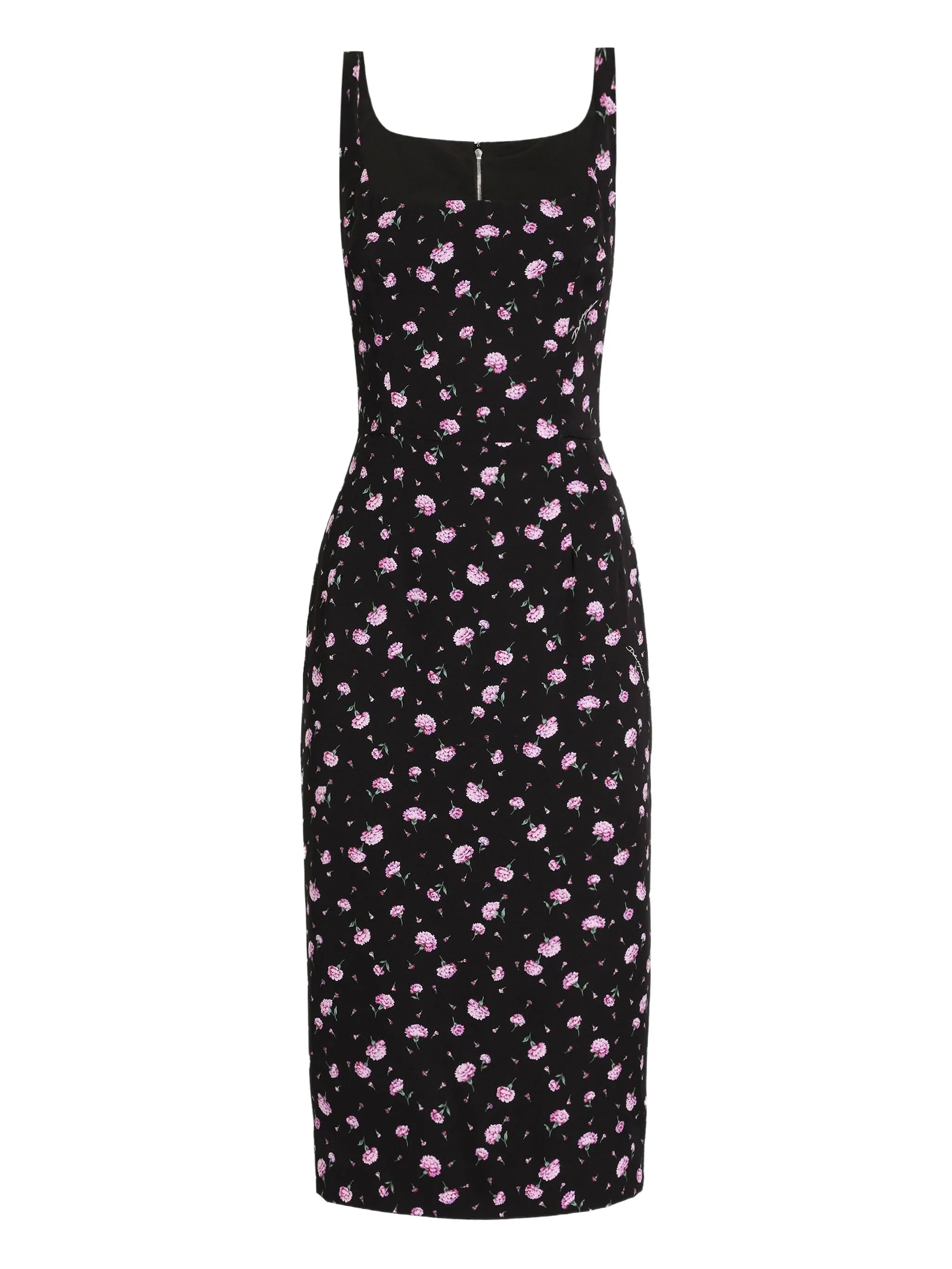 floral-print midi dress