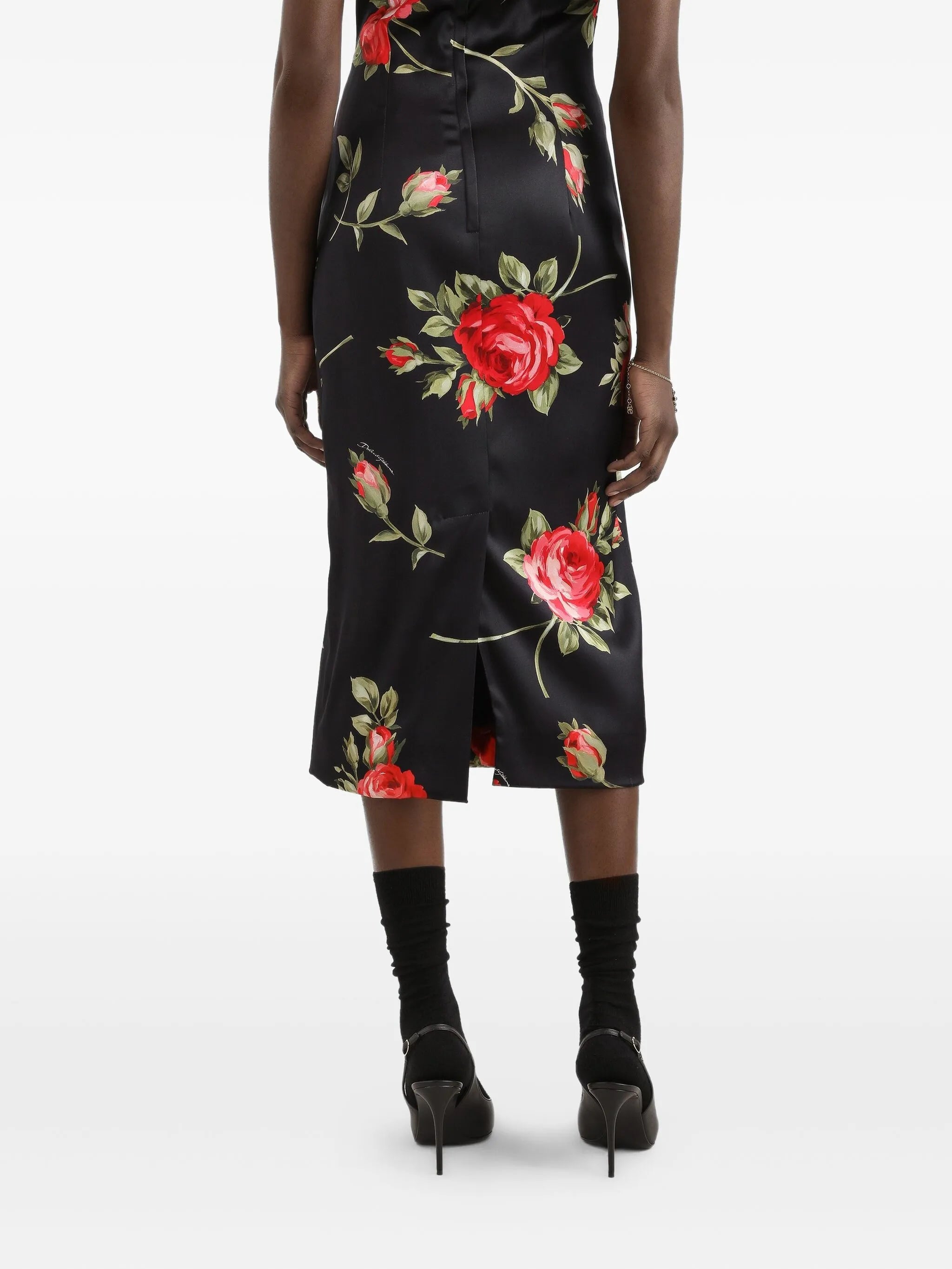 floral-print midi dress