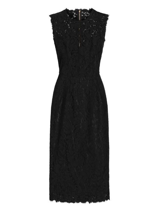lace sleeveless midi dress