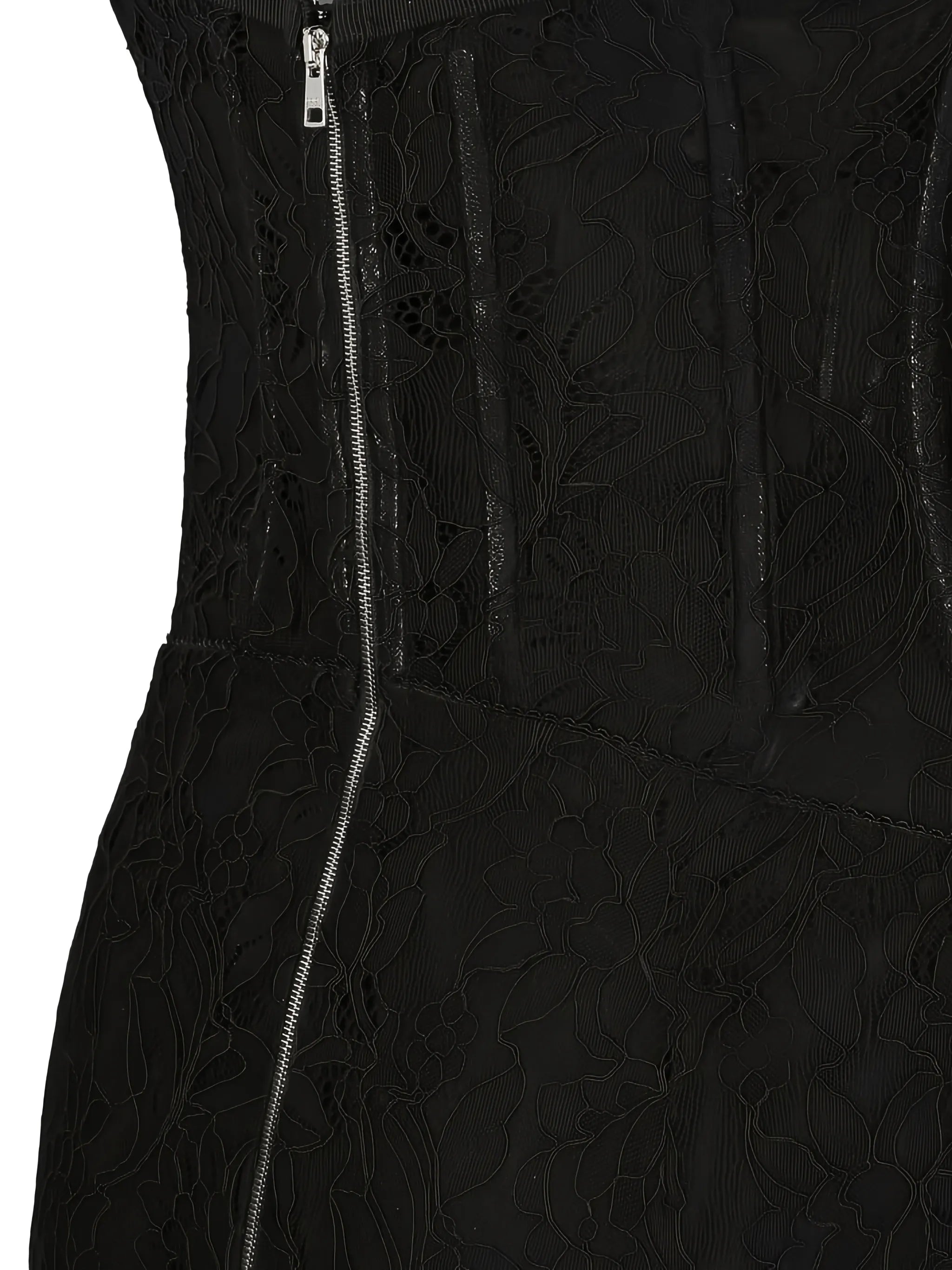 long-sleeve lace midi dress