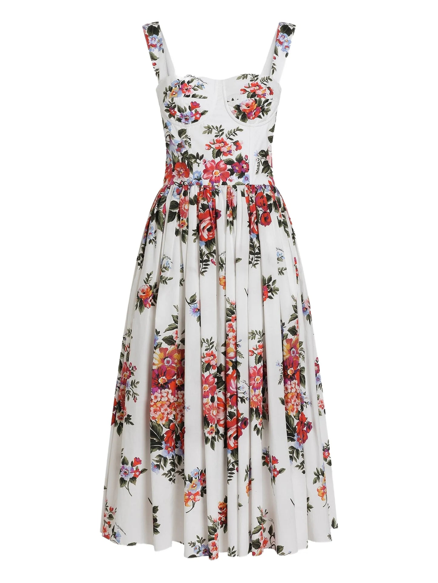 floral bouquet-print midi dress