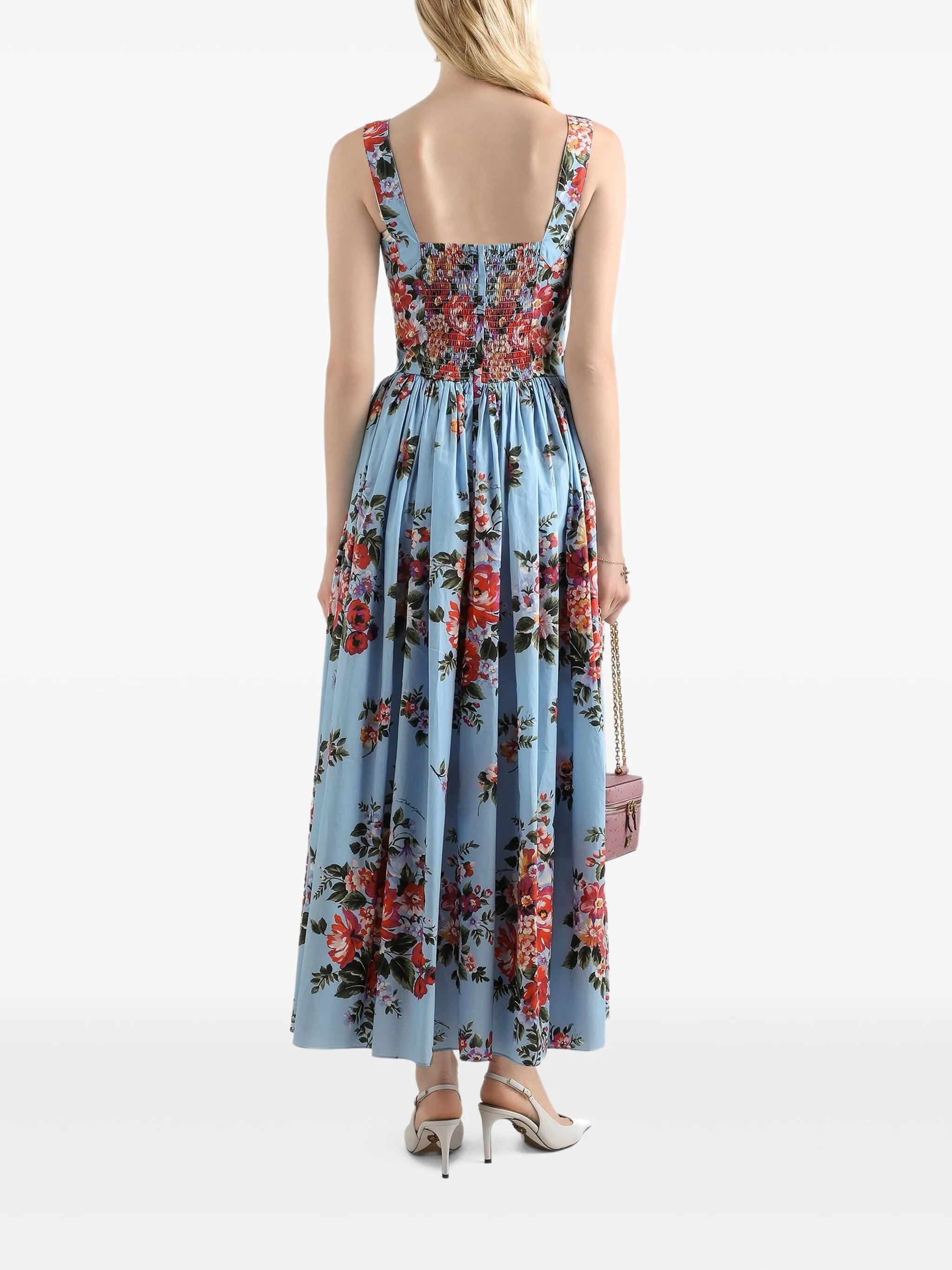 flower bouquet-print maxi dress
