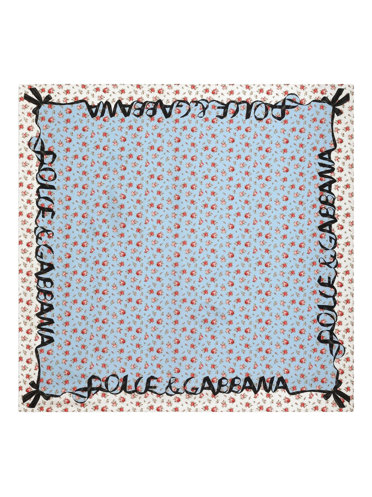 small rose print silk twill scarf 90x90