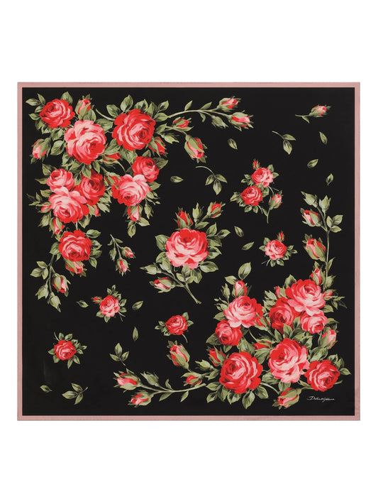 floral-print scarf