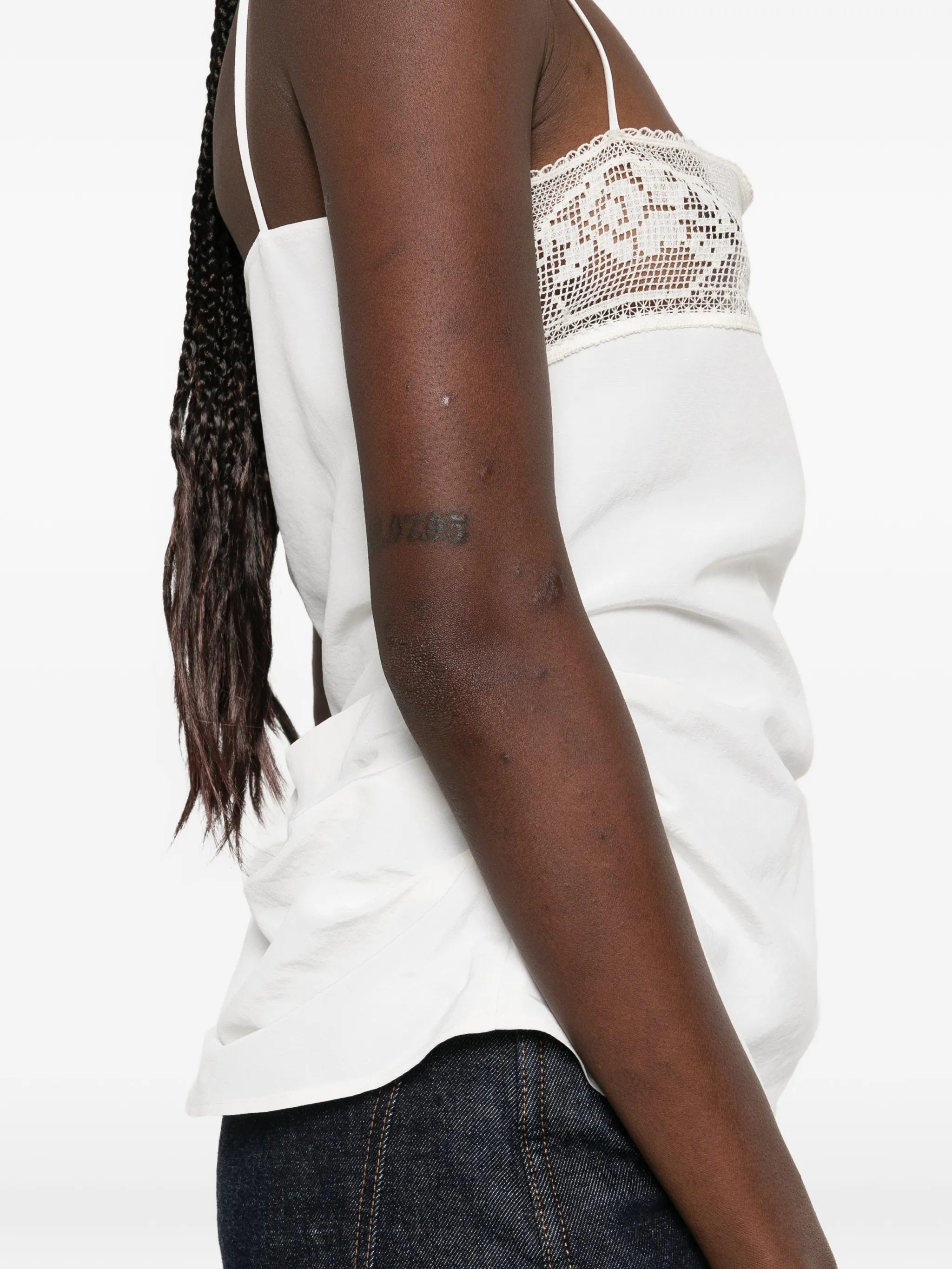 lace ruched top