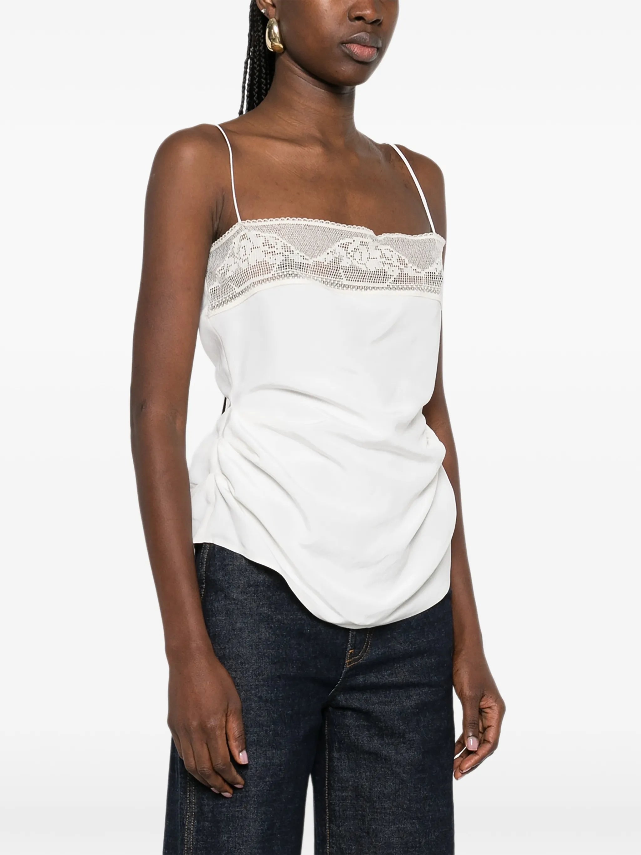 lace ruched top