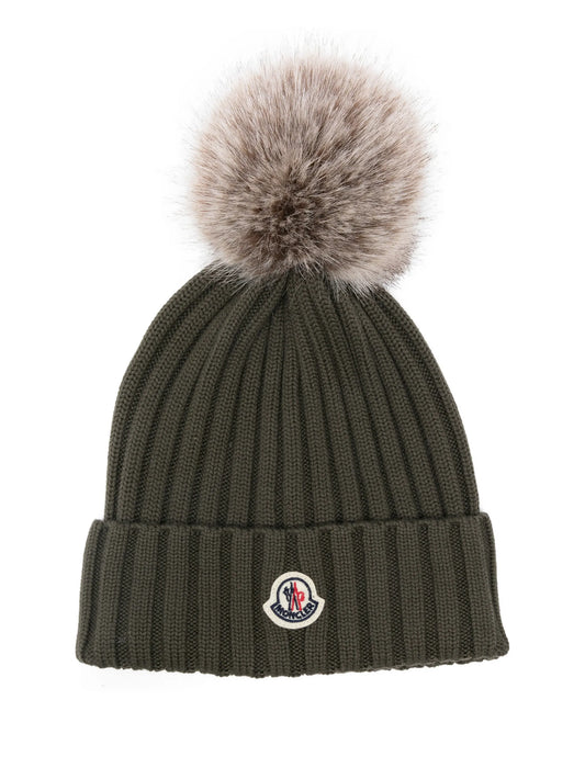 logo-patch beanie hat