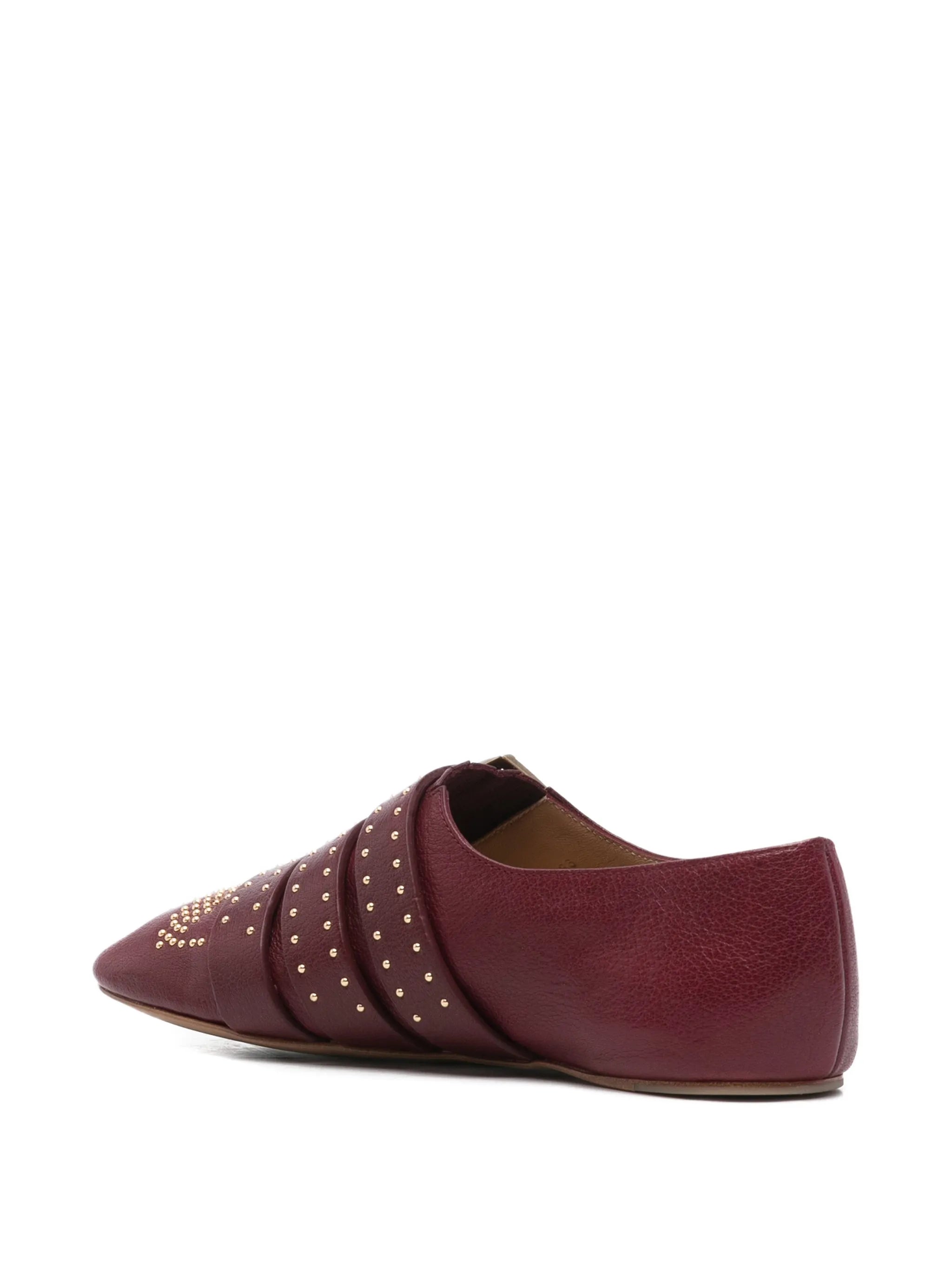 Susanna square-toe buckle flat pumps