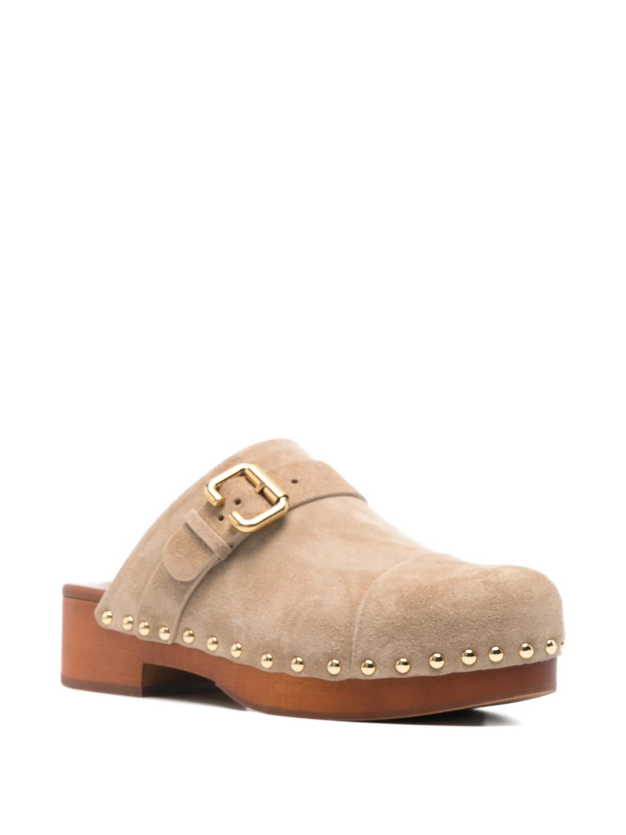 Jeannette studded-embellished mules