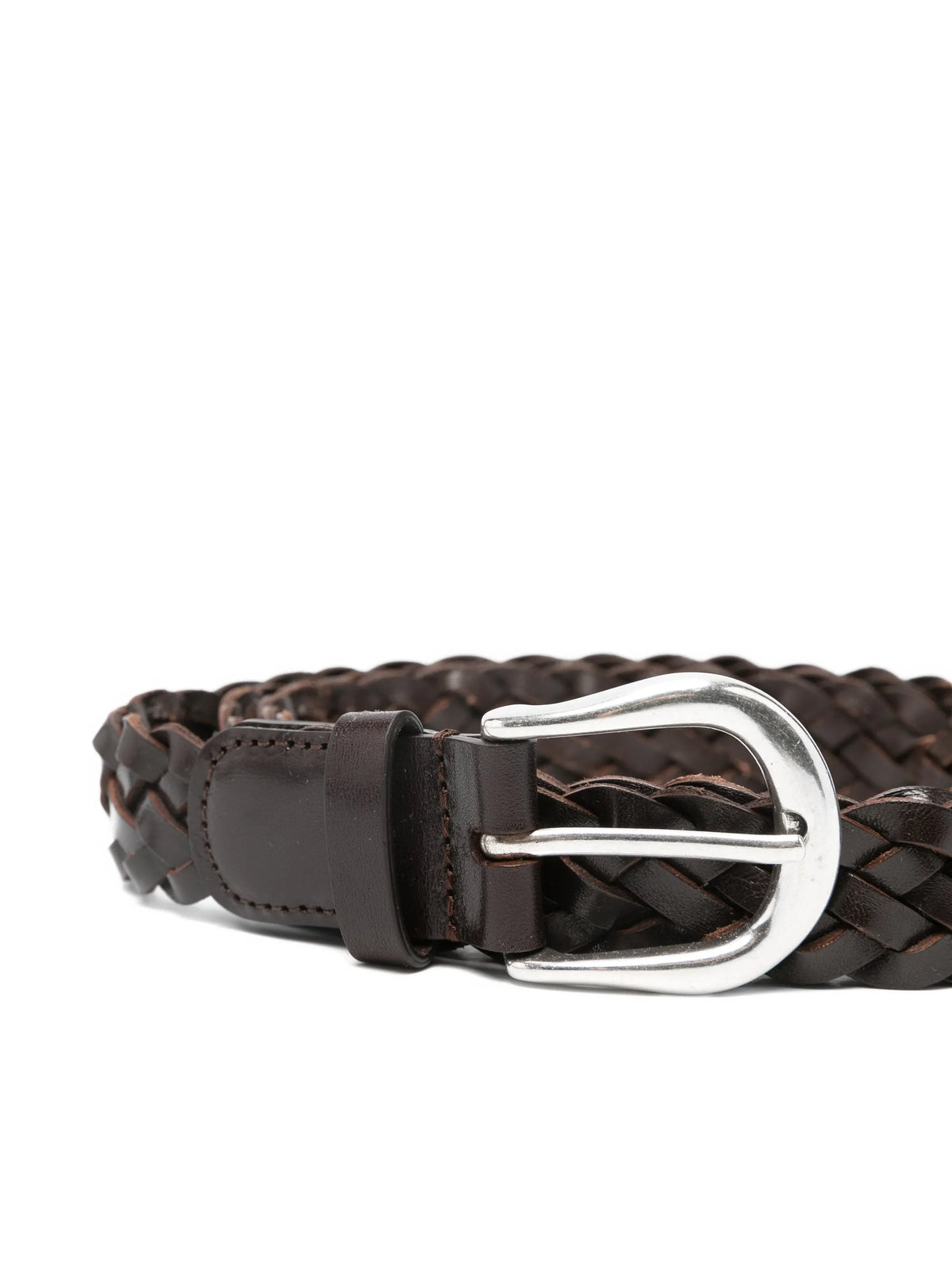 plaited leather belt