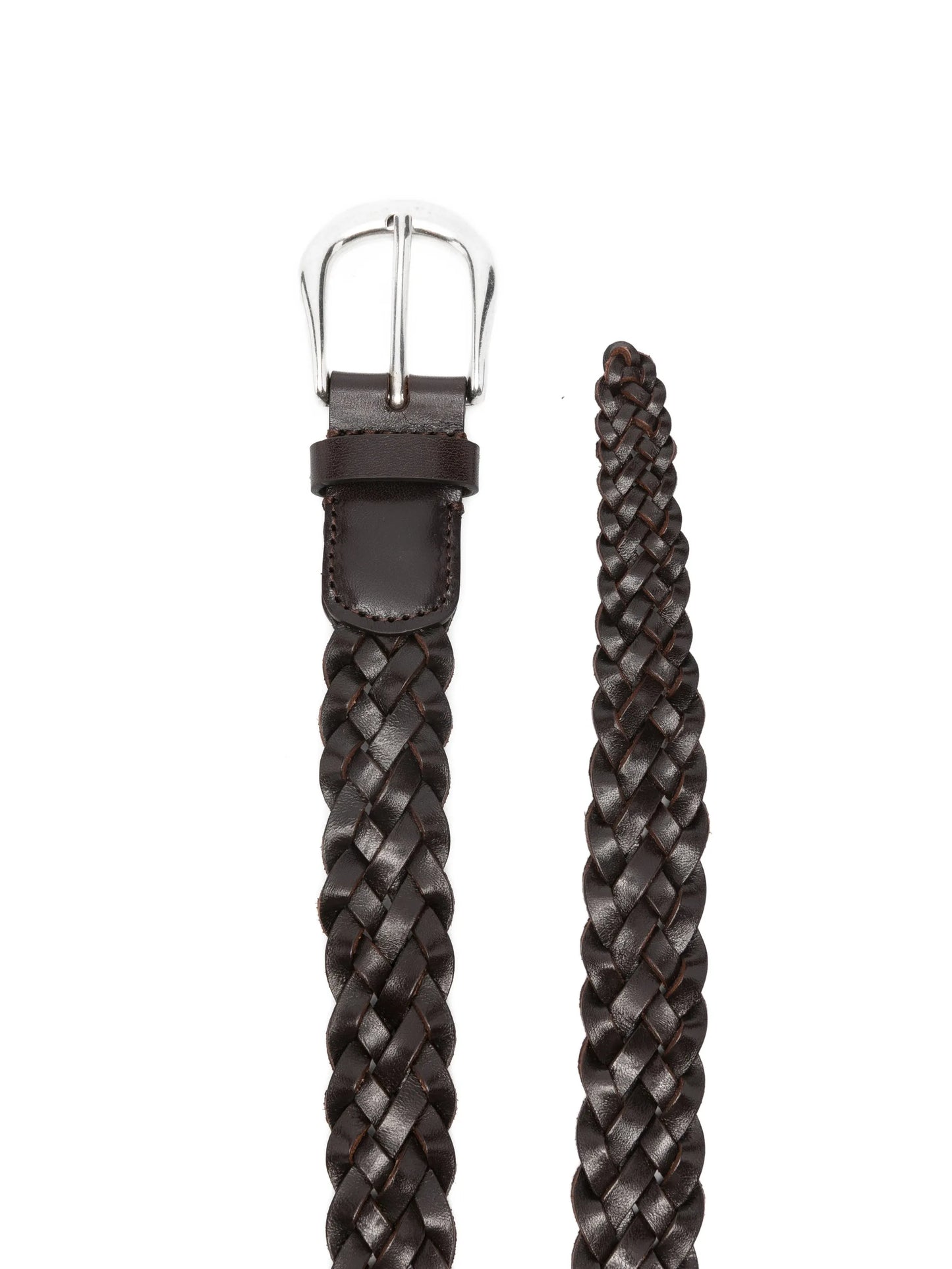 plaited leather belt