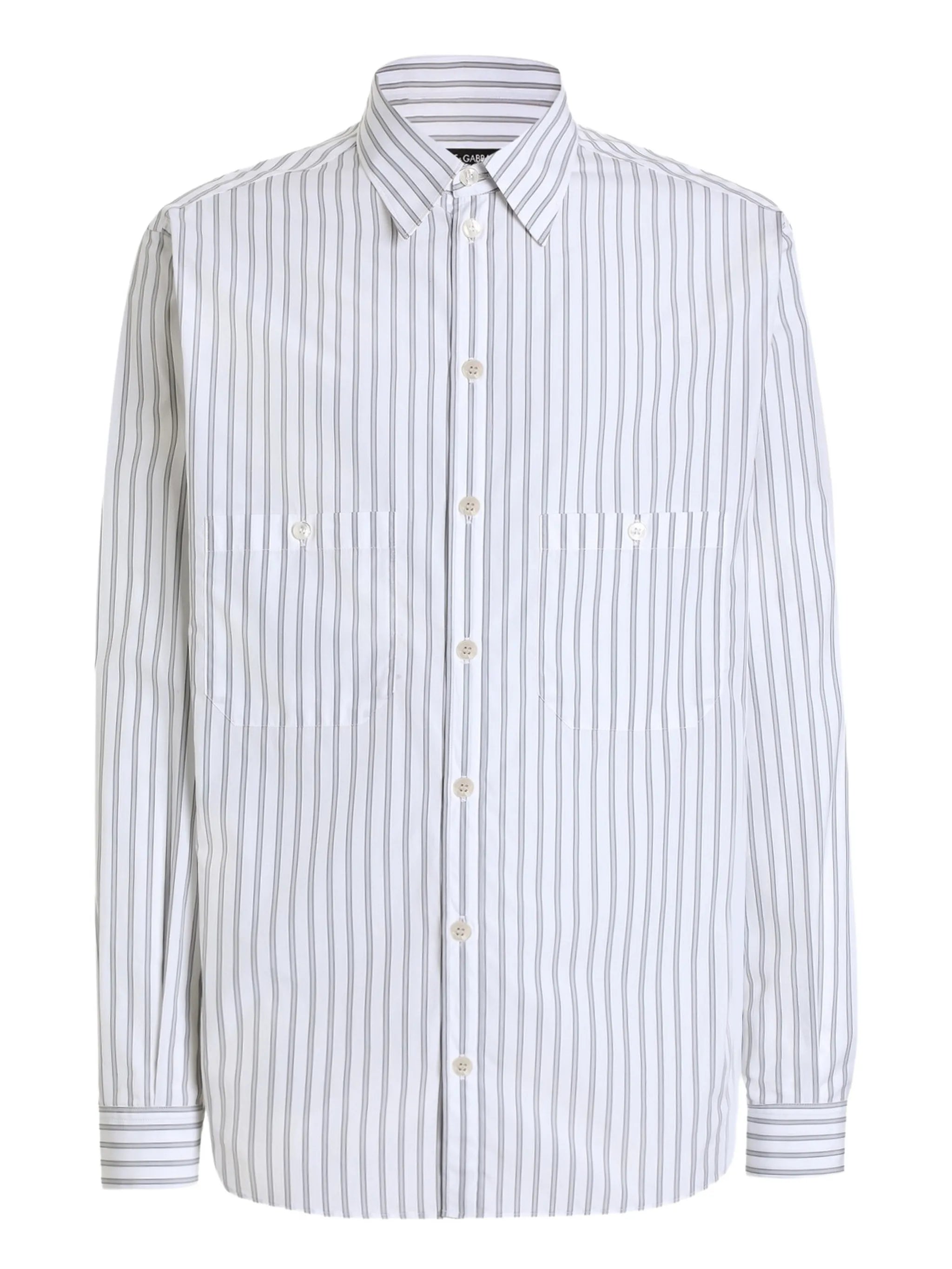 Martini striped-pattern pocket shirt
