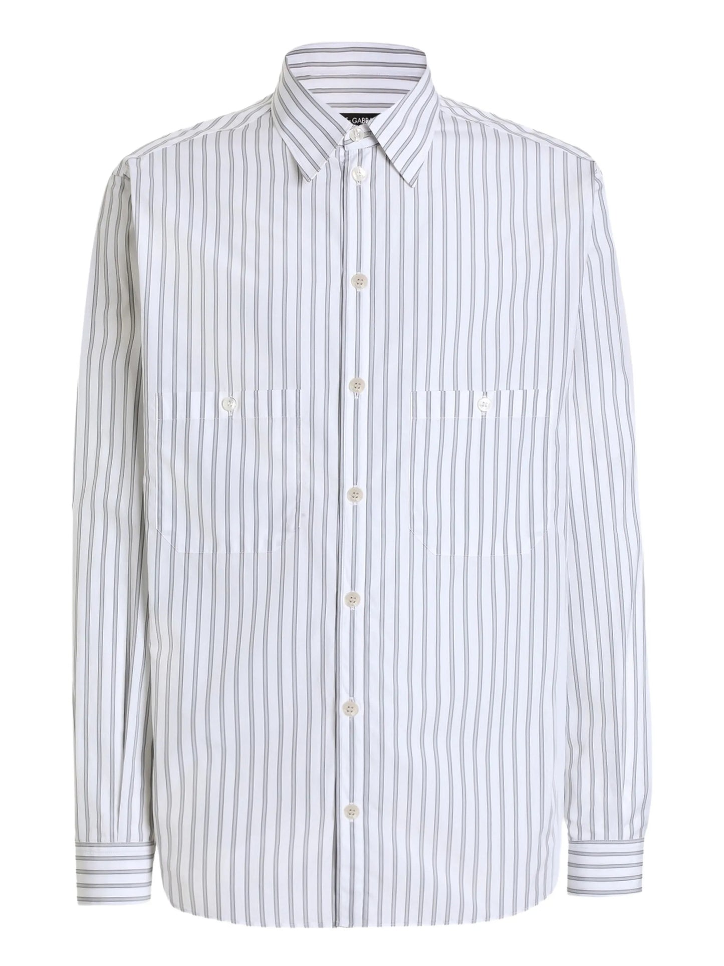 Martini striped-pattern pocket shirt