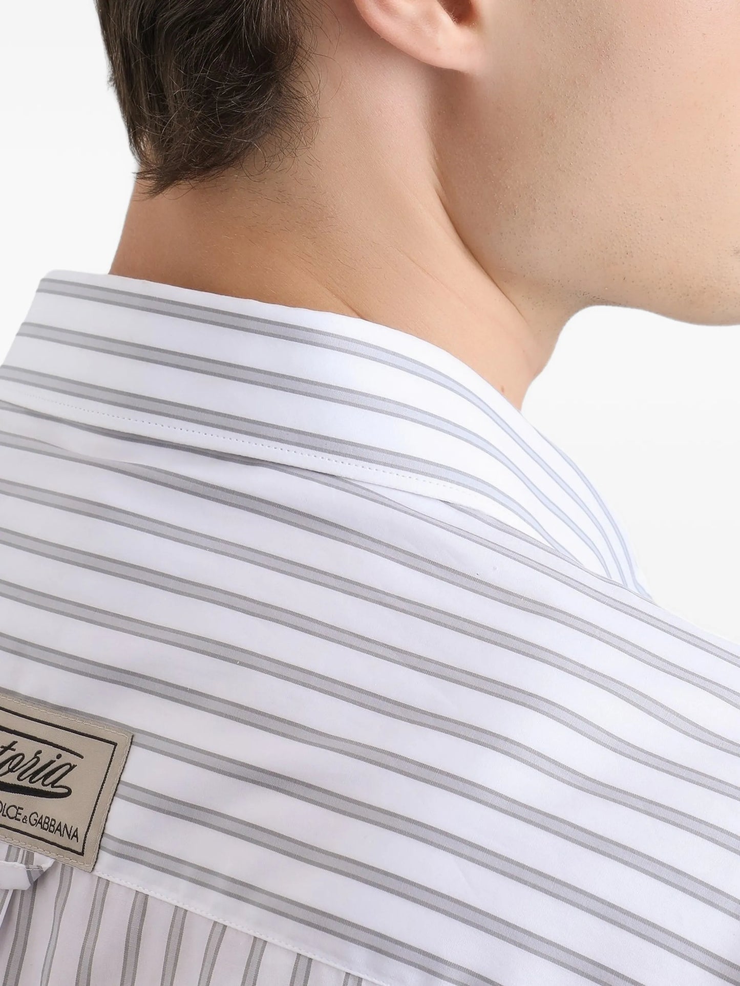 Martini striped-pattern pocket shirt