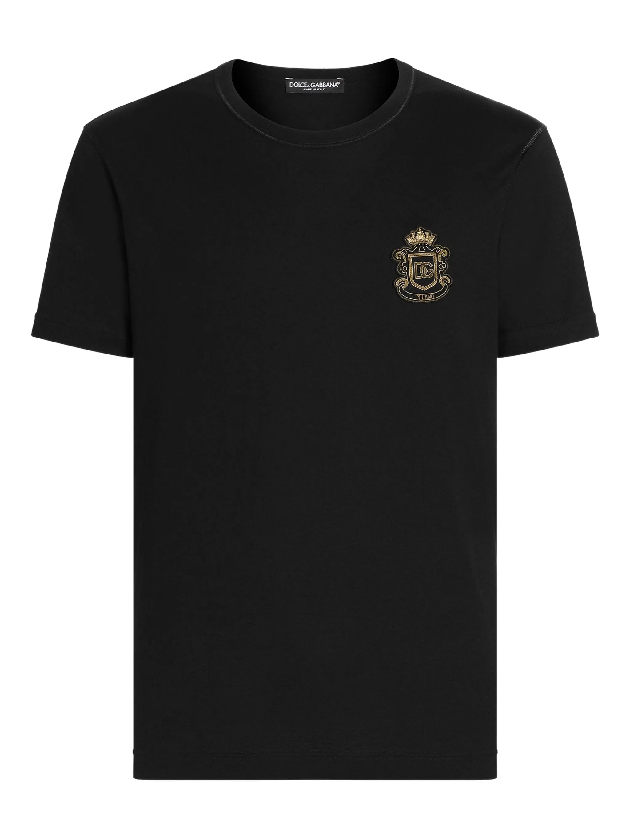 crest-appliqué T-shirt