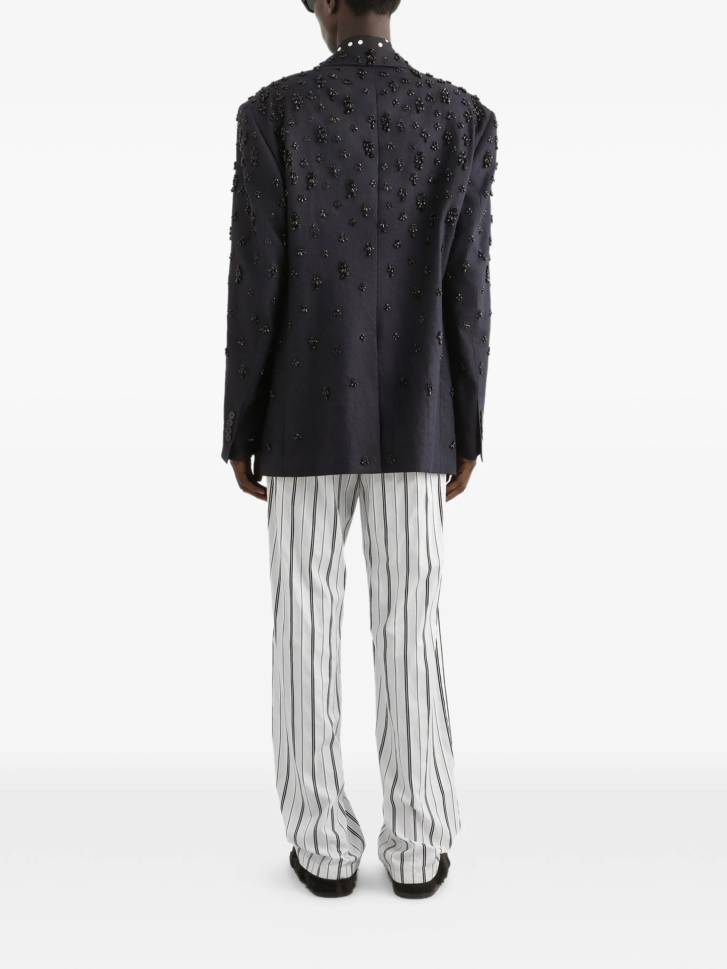 Striped Fabric Trousers