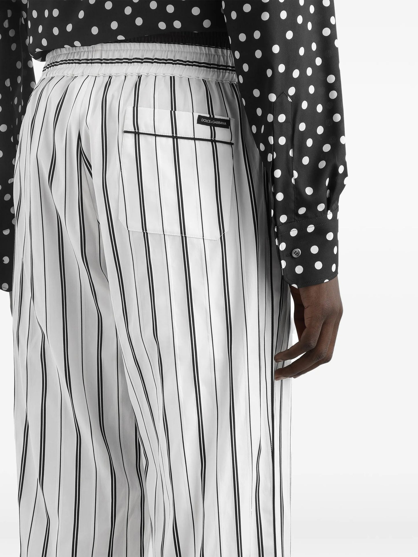 Striped Fabric Trousers