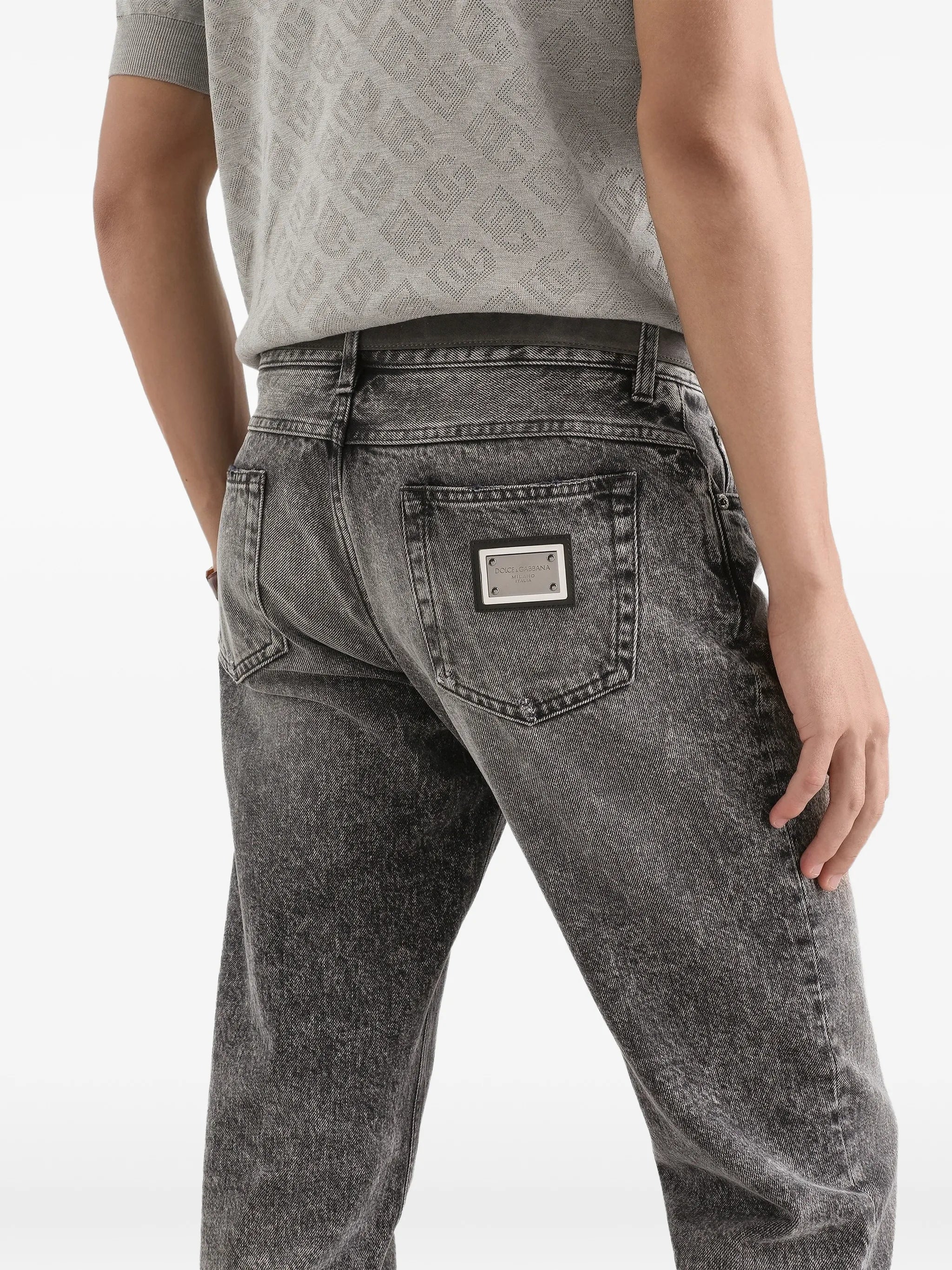 logo-plaque jeans