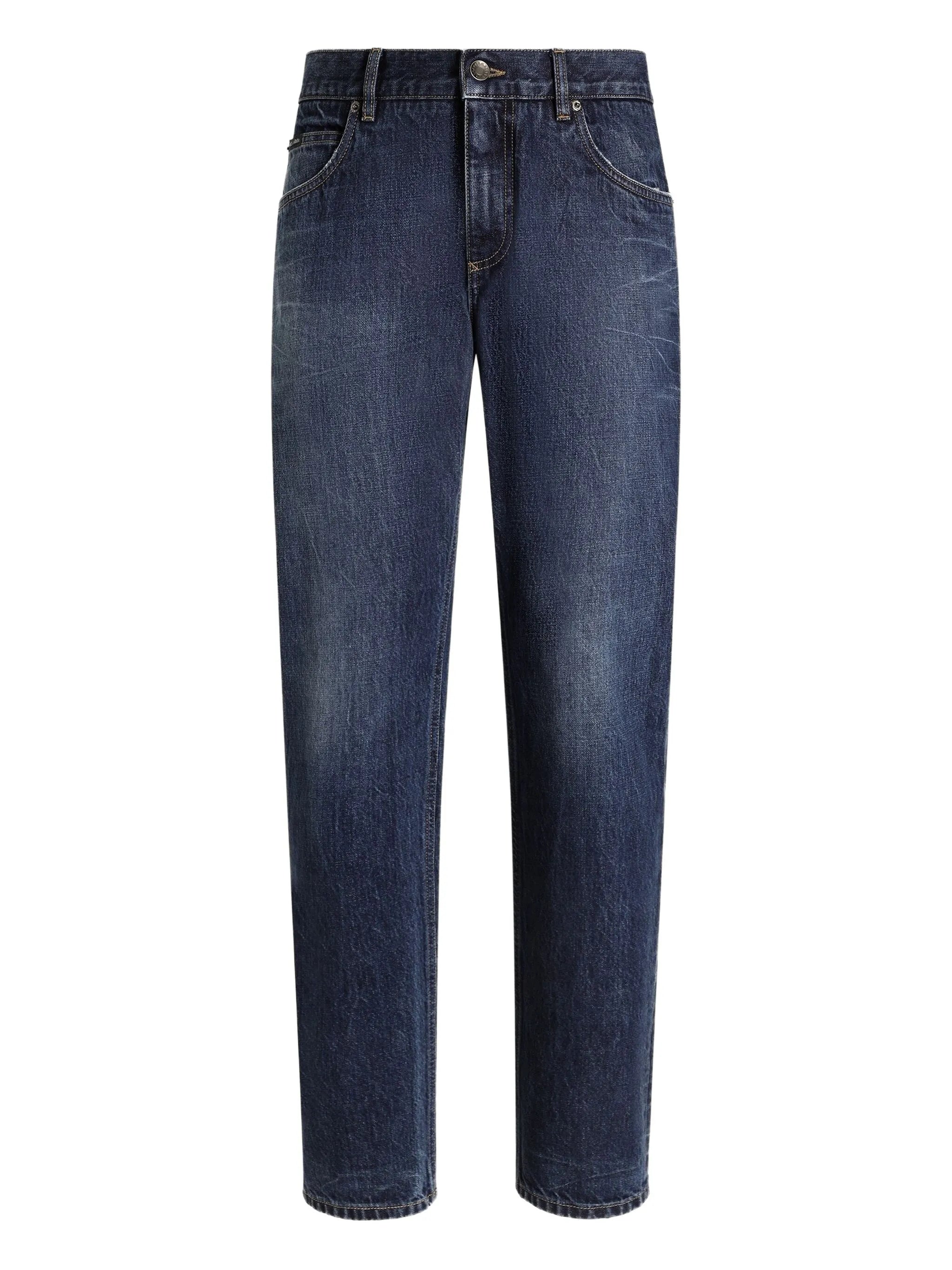 button-fastening jeans